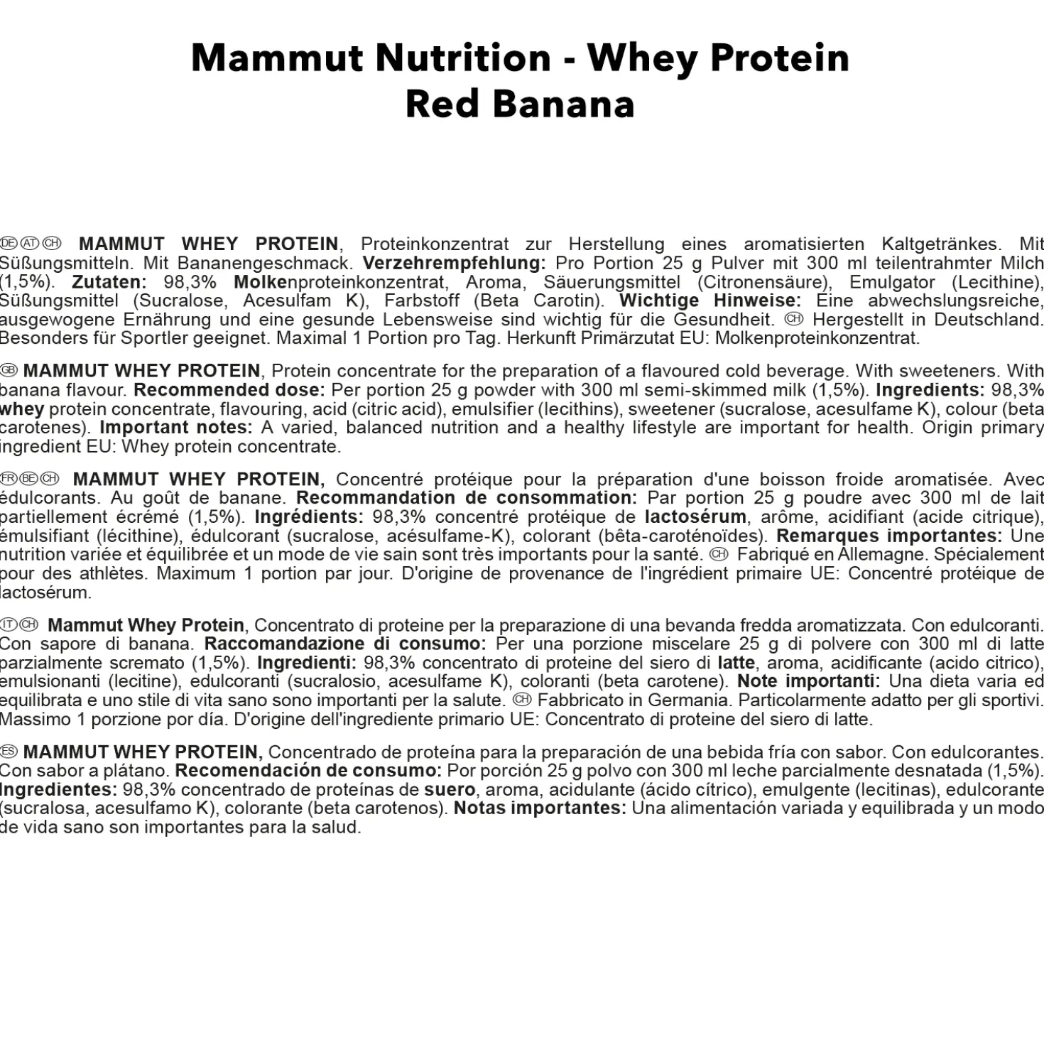 Mammut Whey Protein (1000g)