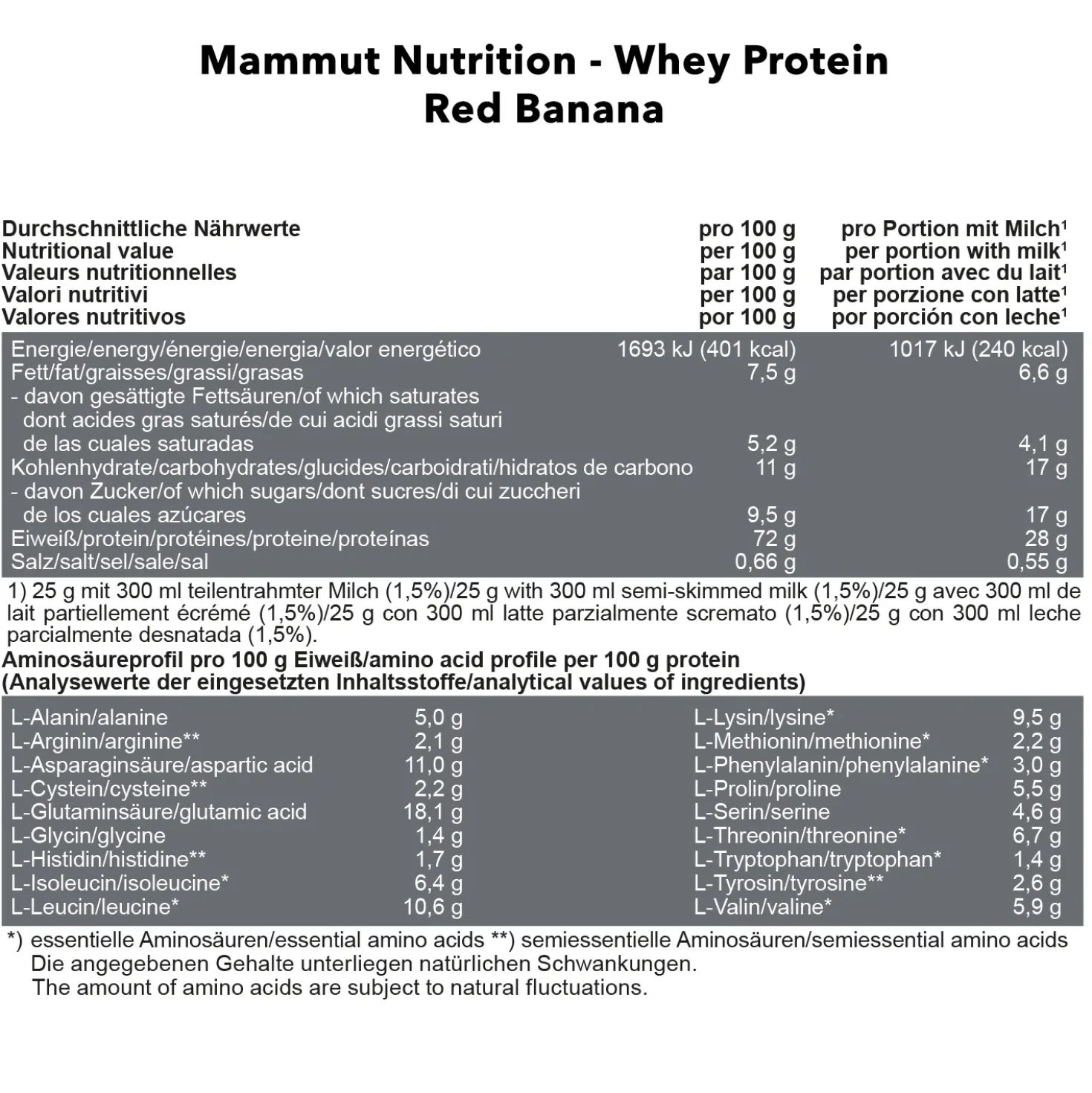 Mammut Whey Protein (1000g)