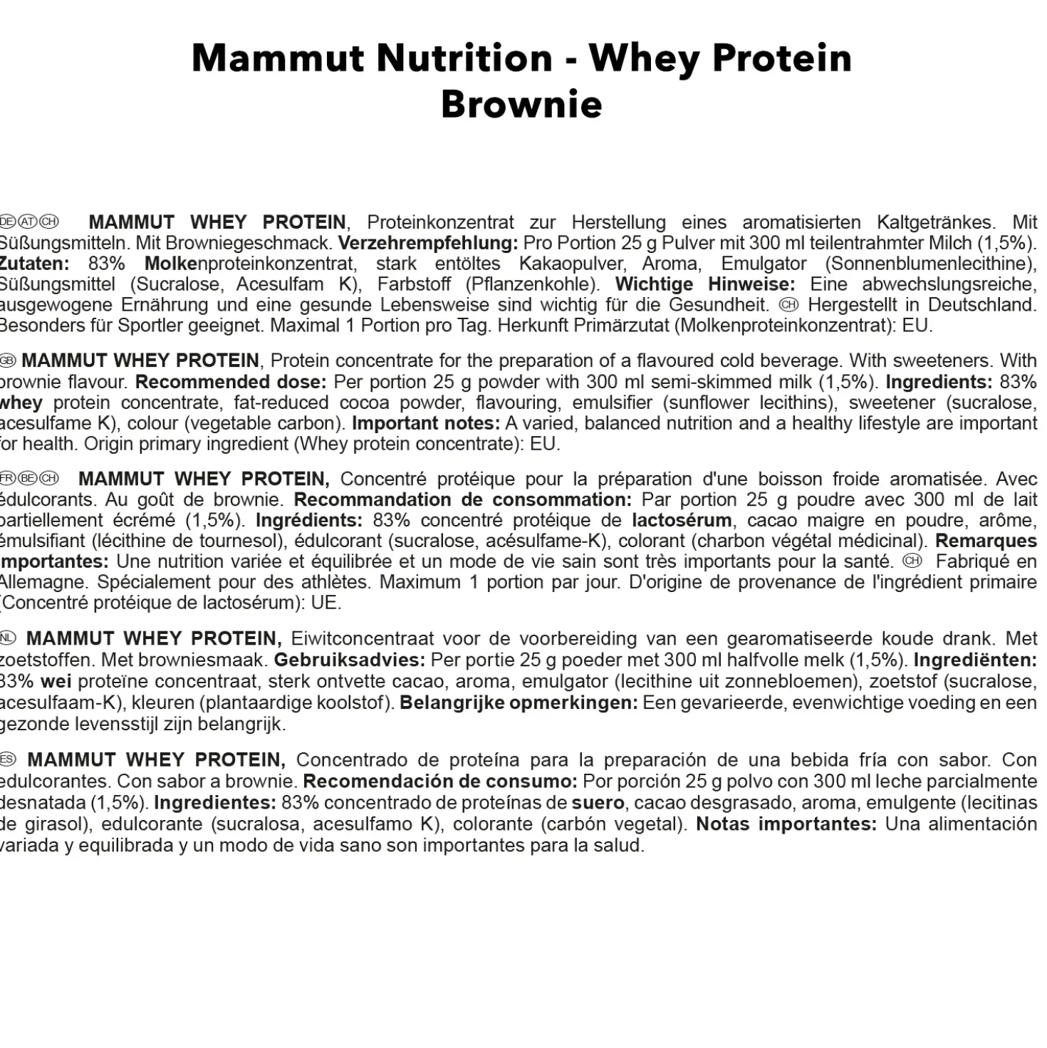 Mammut Whey Protein (1000g)