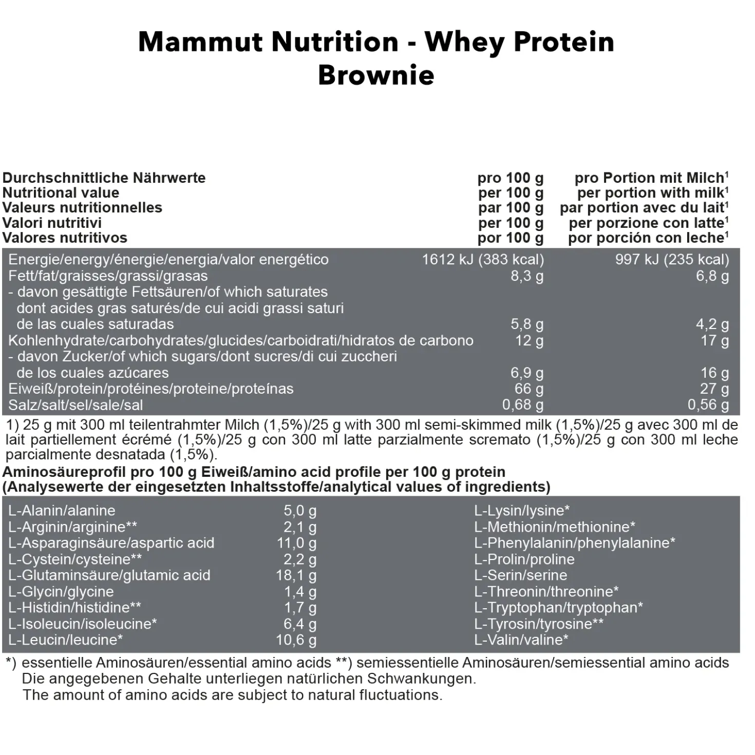 Mammut Whey Protein (1000g)