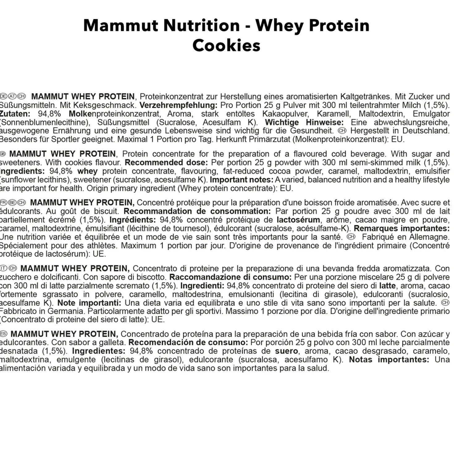 Mammut Whey Protein (1000g)