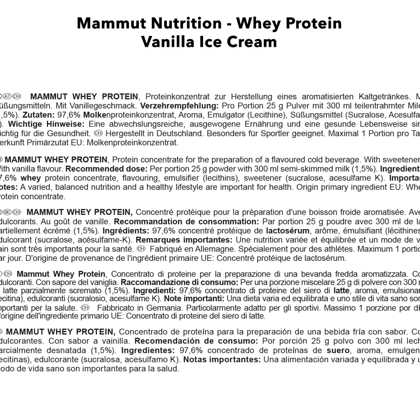 Mammut Whey Protein (1000g)