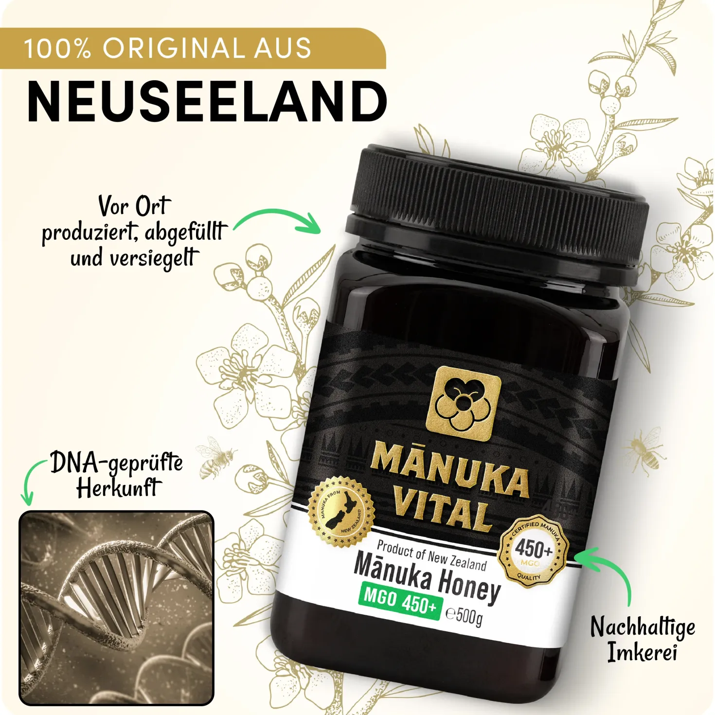 Manuka Vital Honig MGO 450+ (500g)