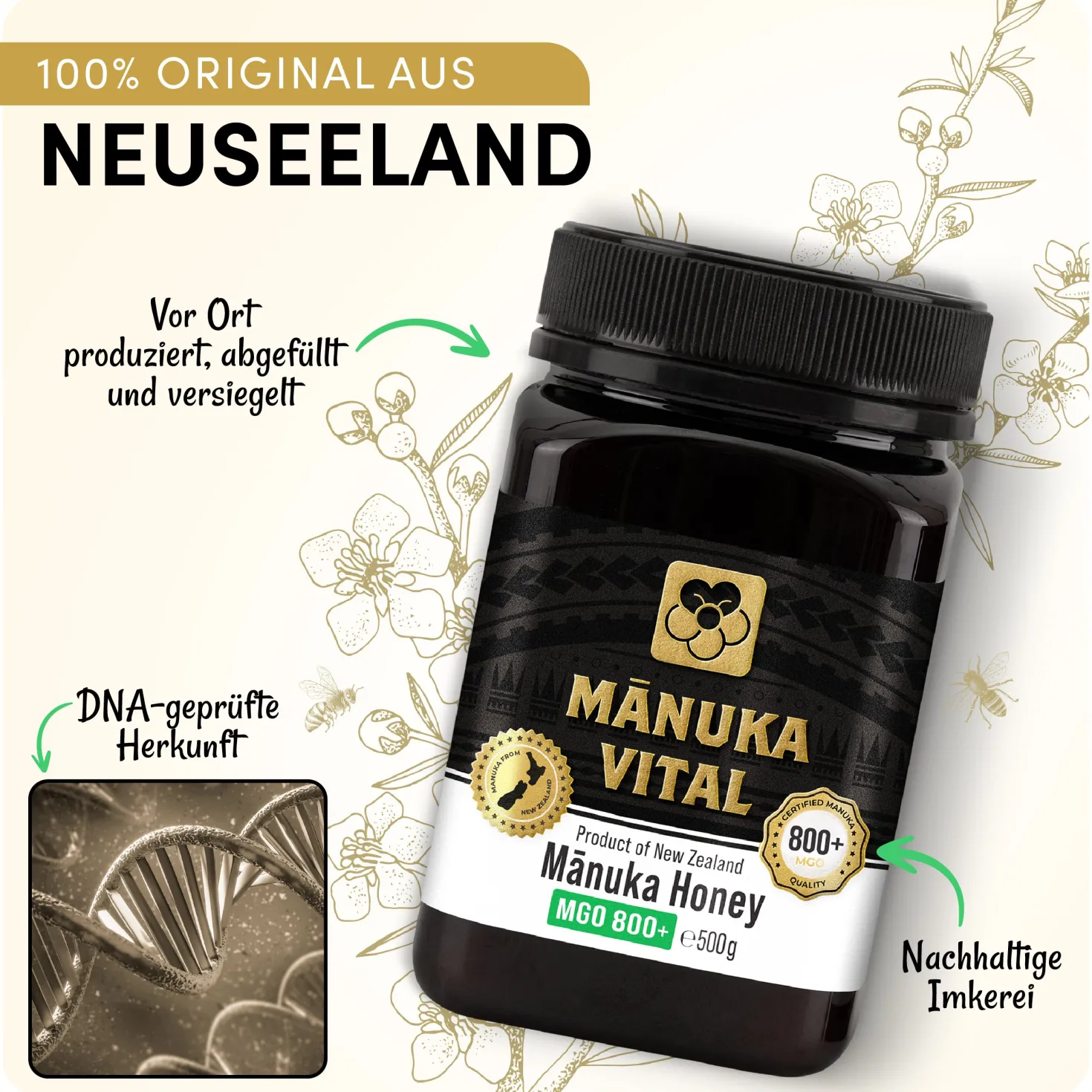Manuka Vital Honig MGO 800+ (500g)