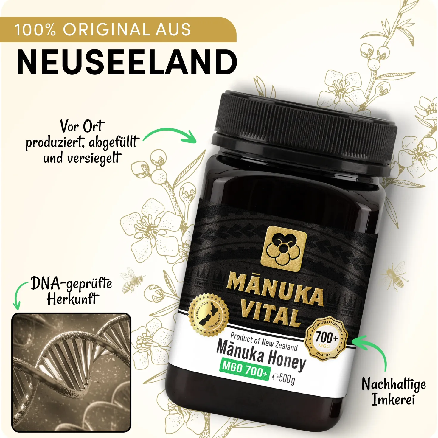 Manuka Vital Honig MGO 700+ (500g)