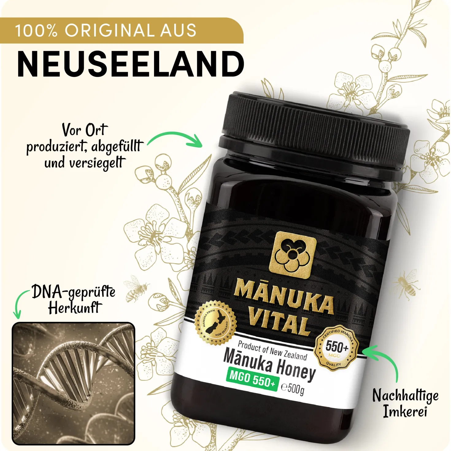 Manuka Vital Honig MGO 550+ (500g)