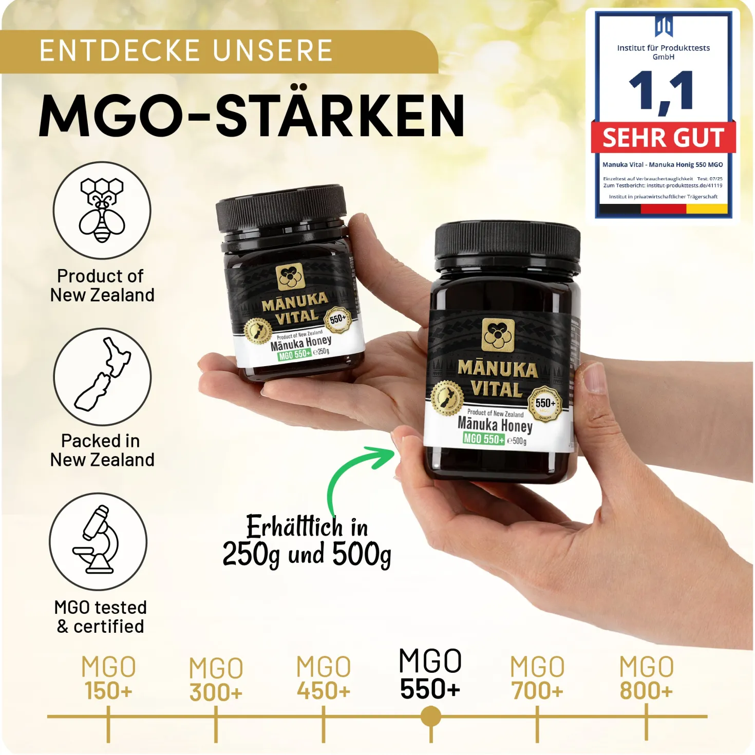Manuka Vital Honig MGO 550+ (500g)