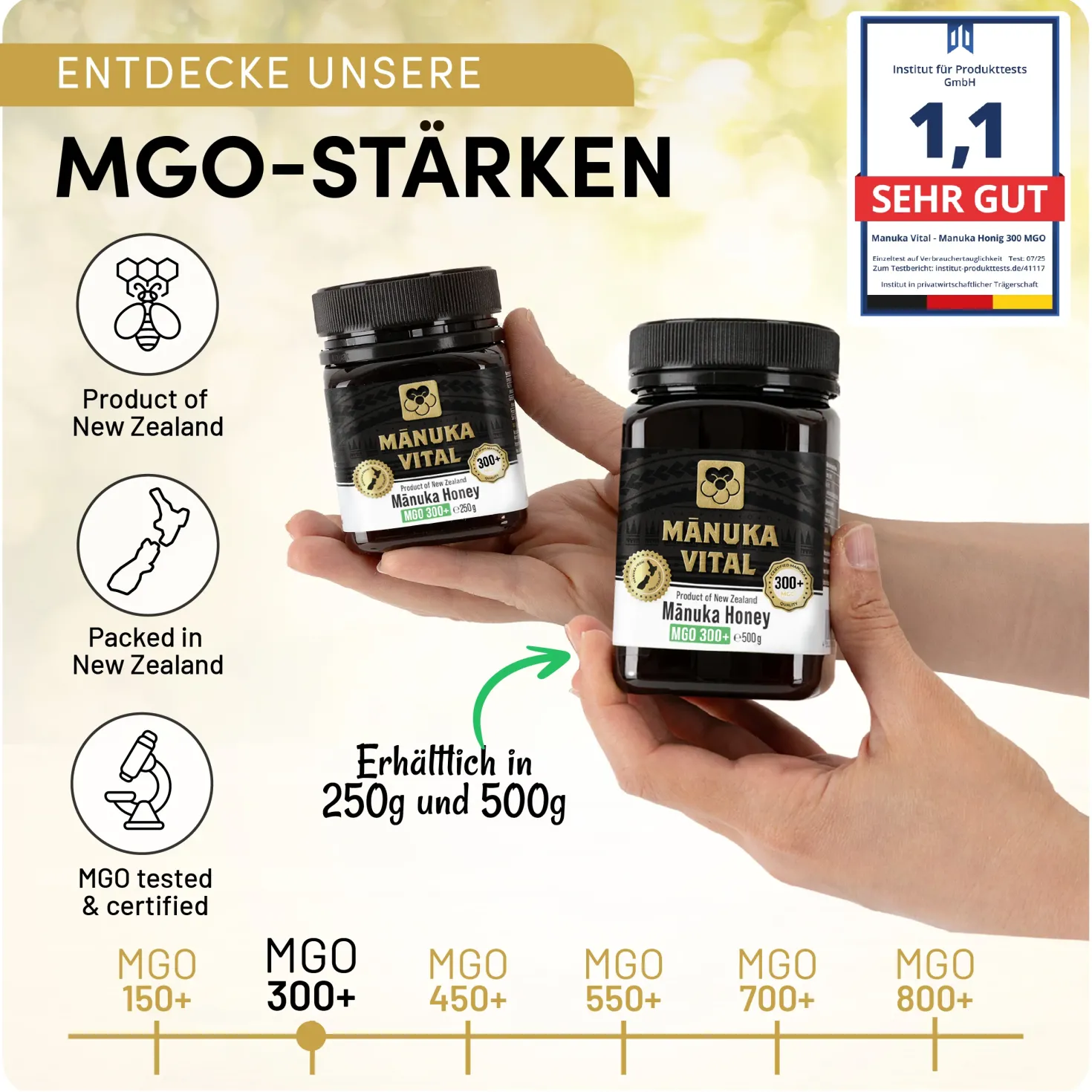 Manuka Vital Honig MGO 300+ (500g)
