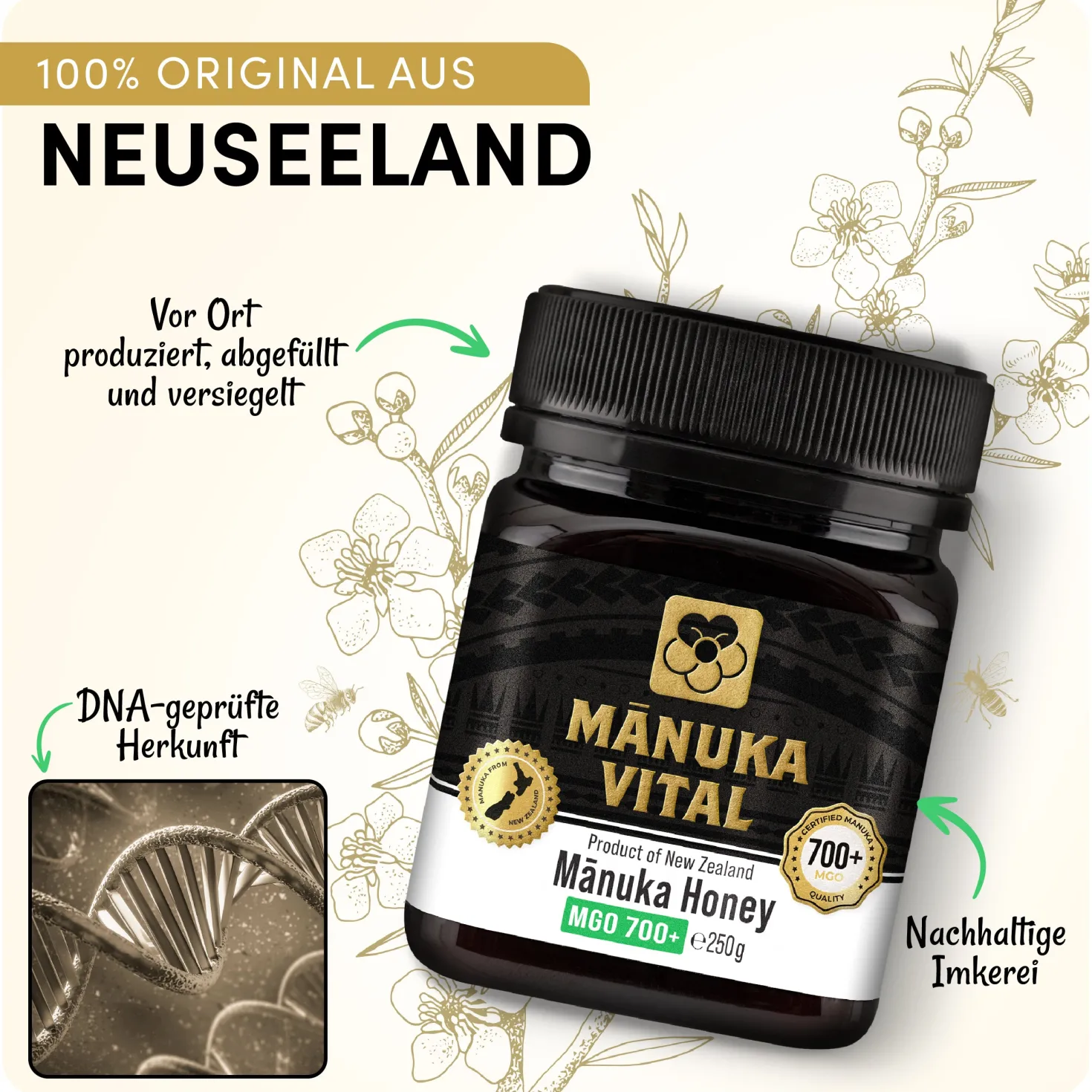 Manuka Vital Honig MGO 700+ (250g)