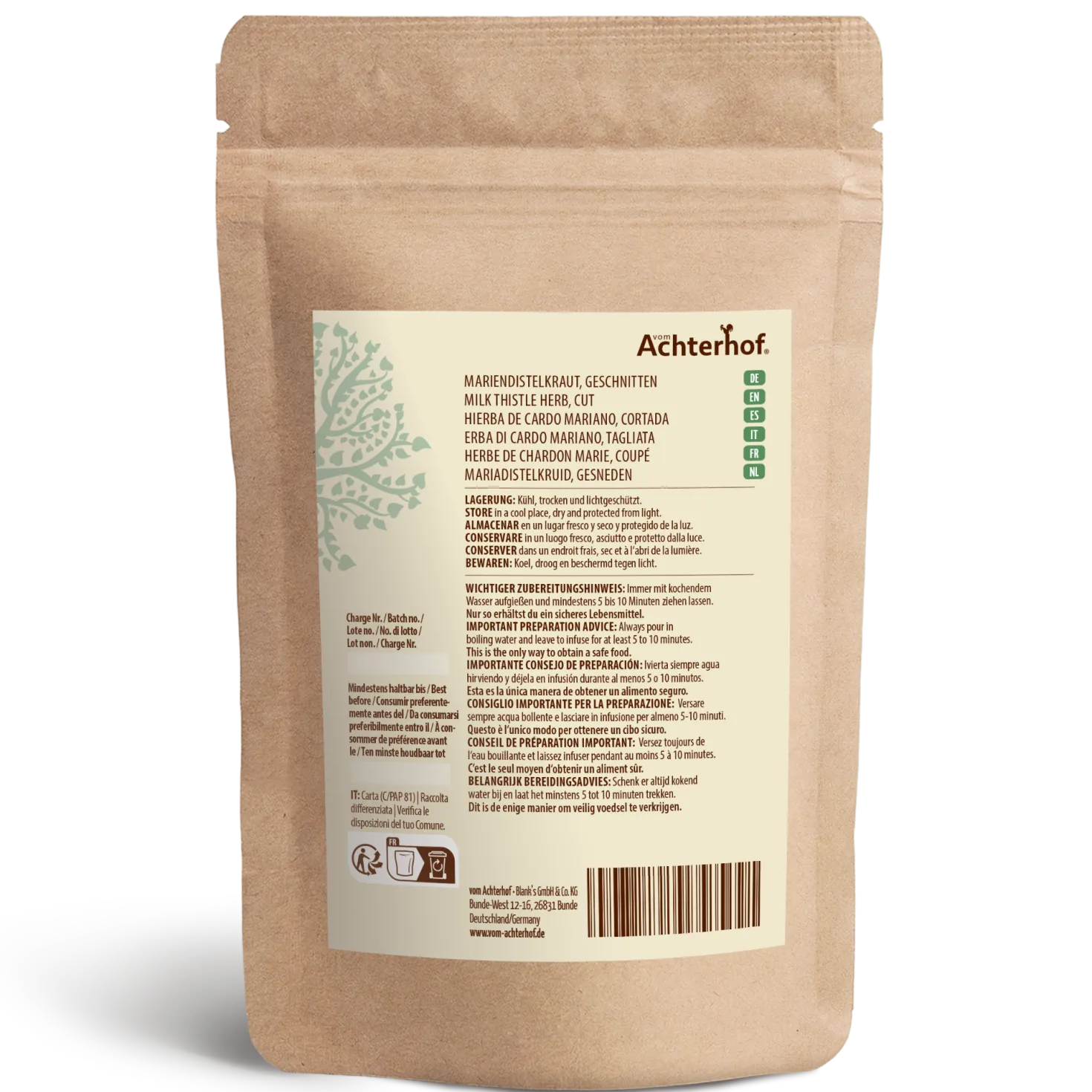 Mariendistelkraut geschnitten (250g)