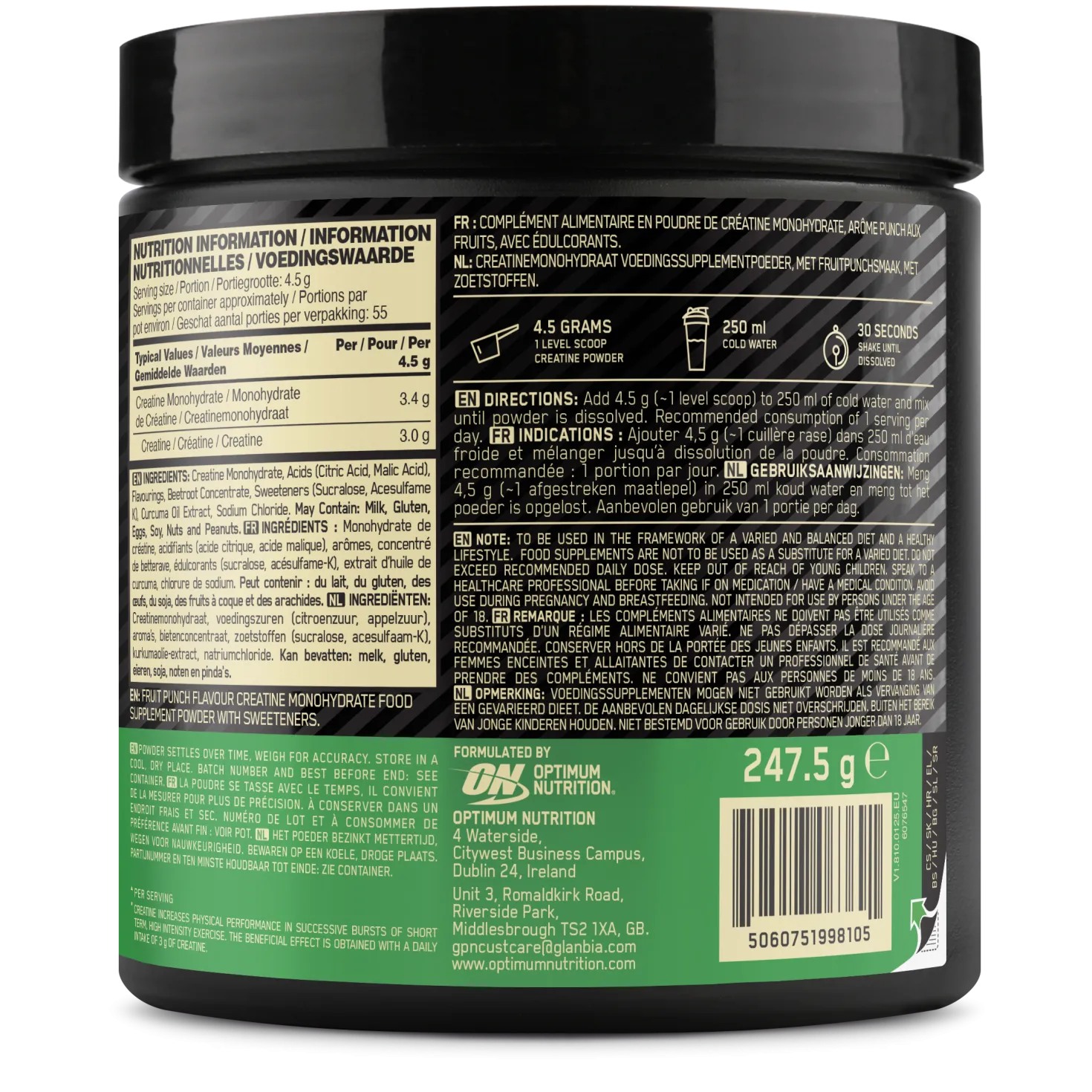 Micronised Creatine Powder Flavored (247g)