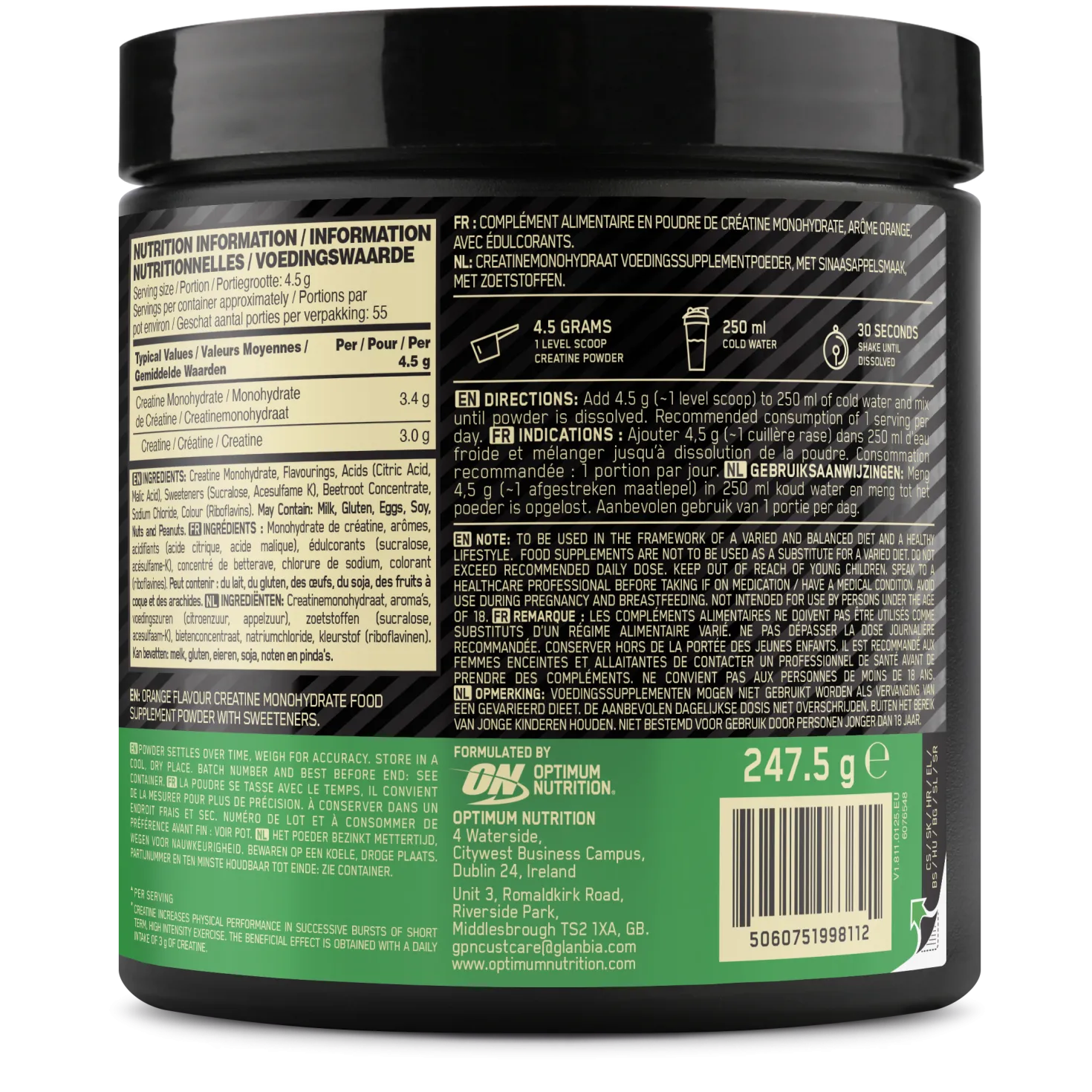 Micronised Creatine Powder Flavored (247g)