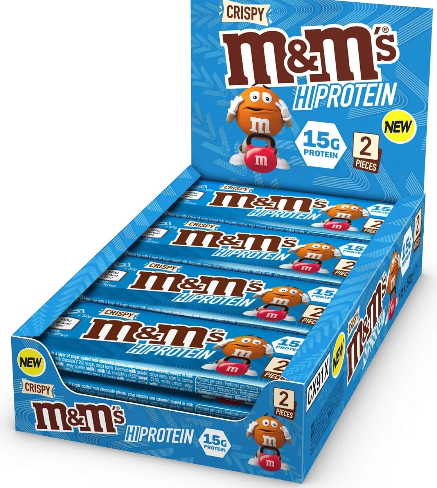M&M's Crispy High Protein Bar Milk Chocolate (12x52g)