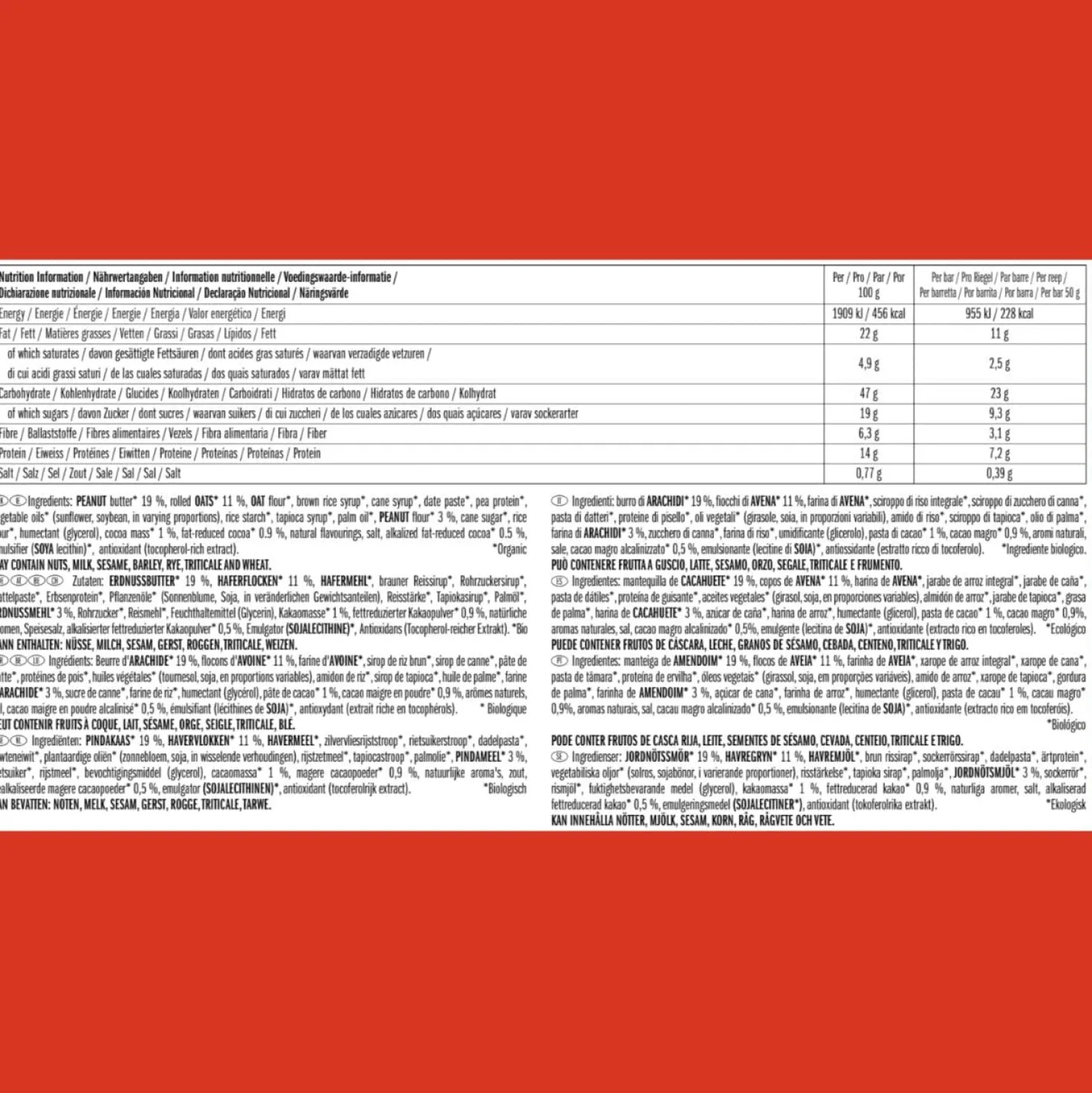 Nut Butter Filled Bar bio (12x50g)