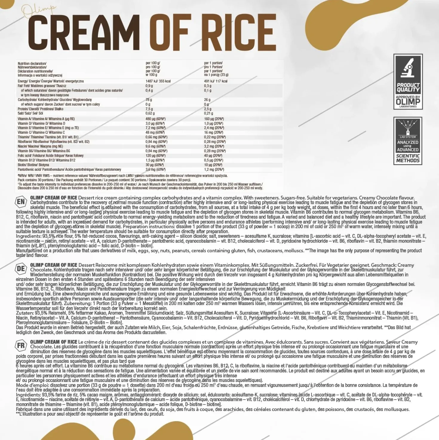 Olimp Cream of Rice (1000g)