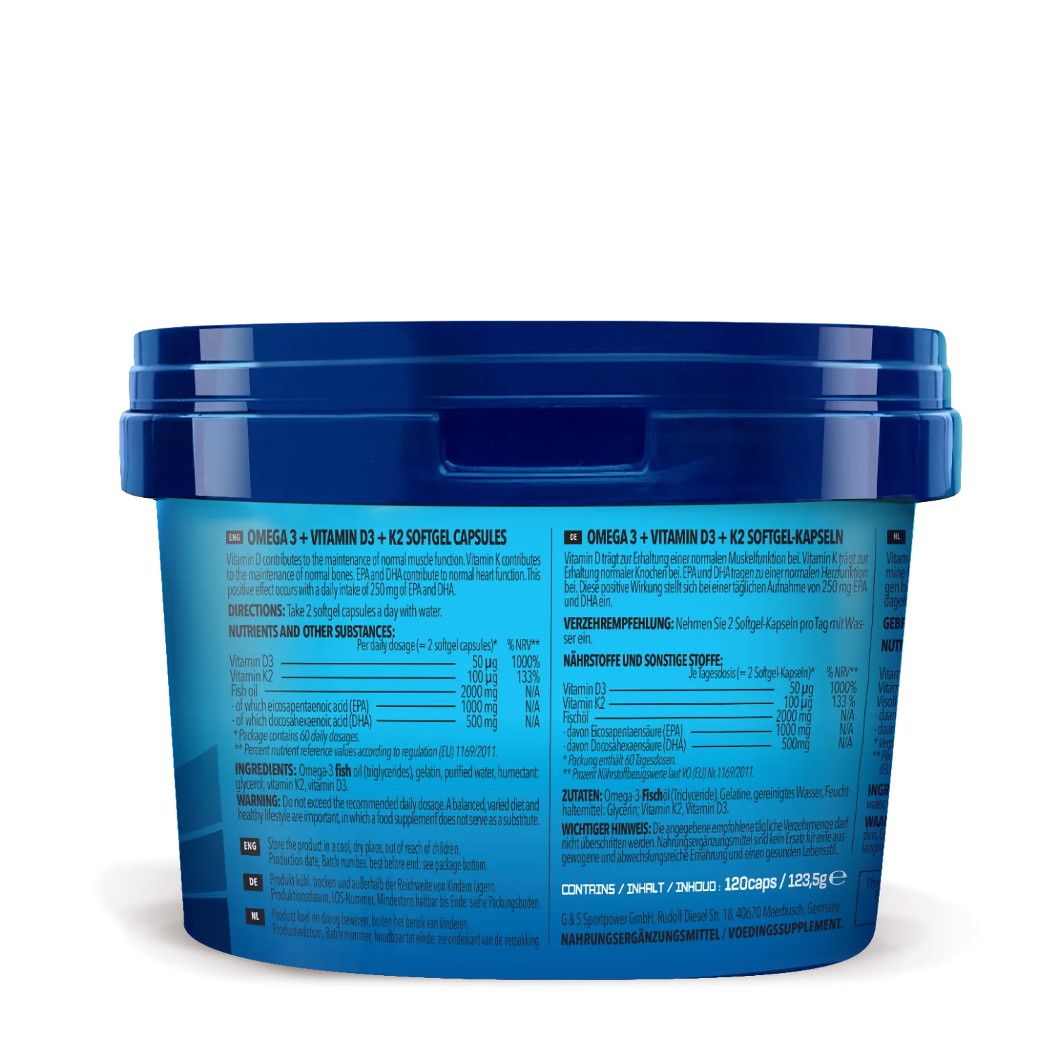 Omega-3 + Vitamin D3 + K2 Extreme (120 Kapseln)