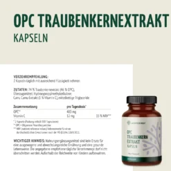 OPC Traubenkernextrakt + Vitamin C Kapseln (200 Kapseln)