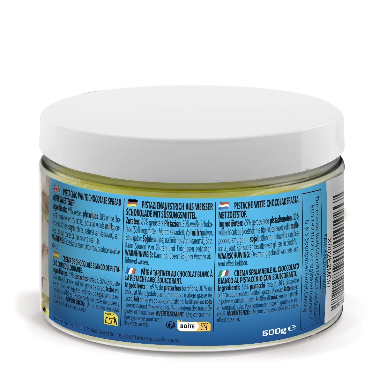 Pistachio White Chocolate Spread (500g)
