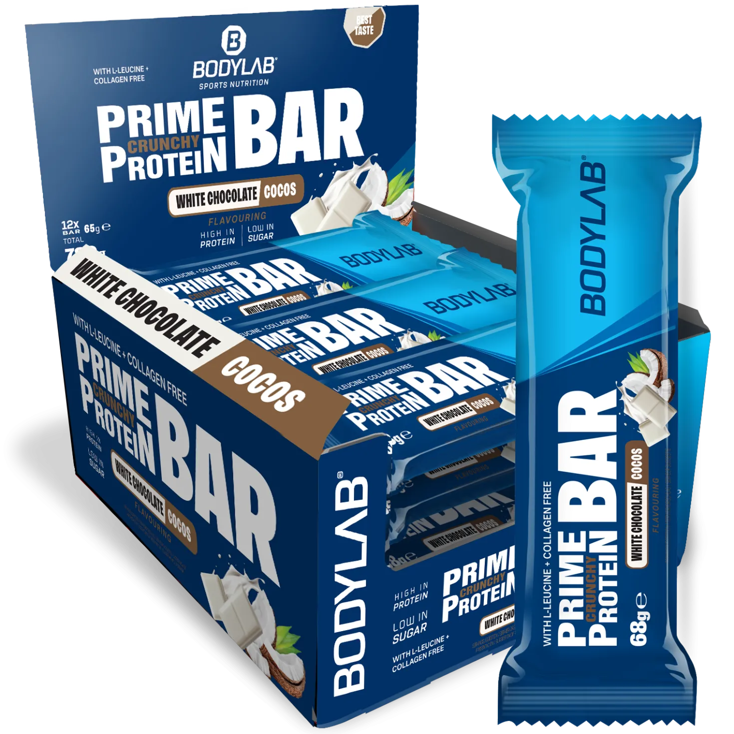 Prime Crunchy Protein Bar - 3g Leucin (12x65g)