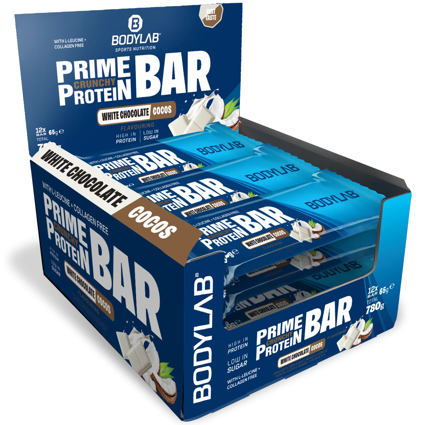 Prime Crunchy Protein Bar - 3g Leucin (12x65g)