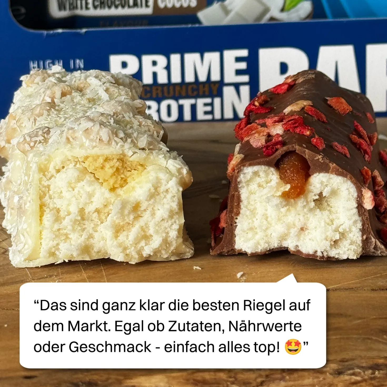 Prime Crunchy Protein Bar - 3g Leucin (12x65g)