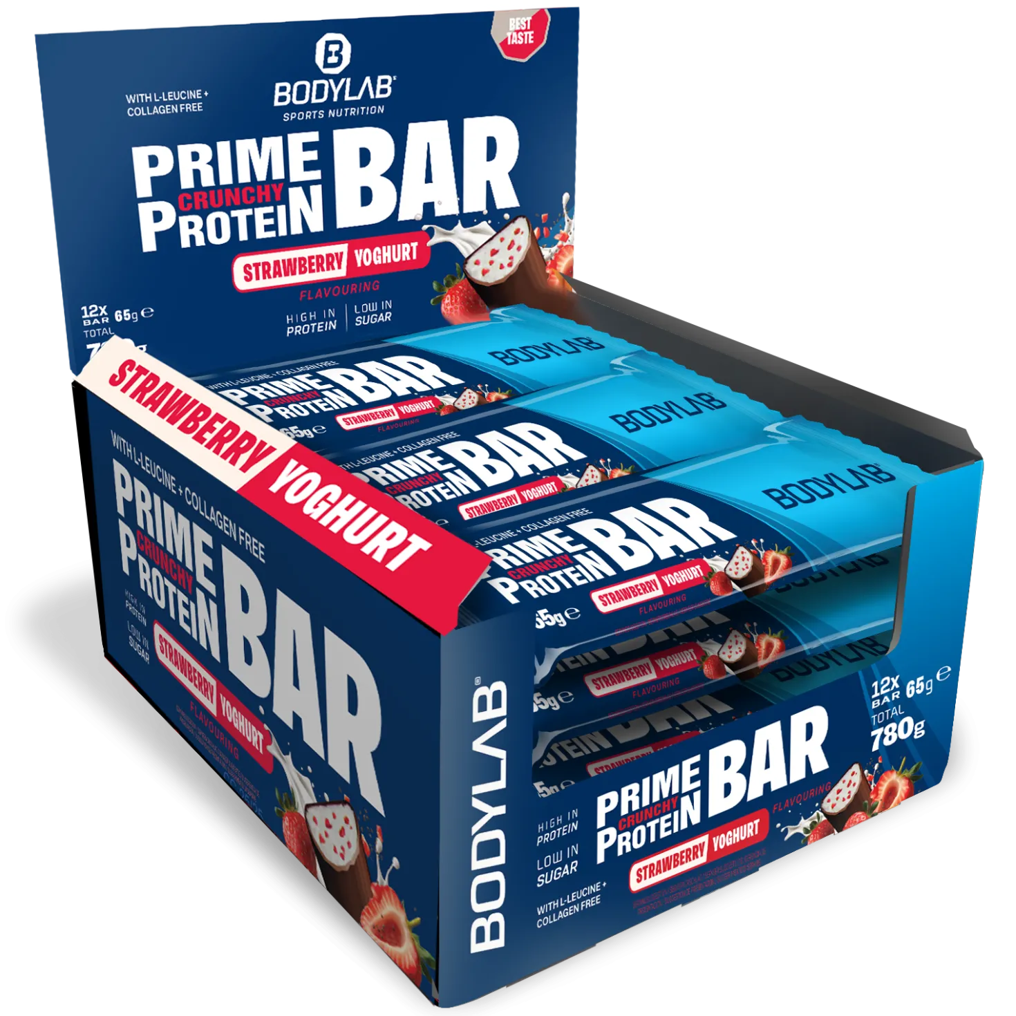 Prime Crunchy Protein Bar - 3g Leucin (12x65g)