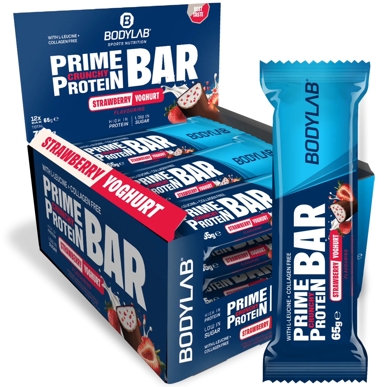 Prime Crunchy Protein Bar - 3g Leucin (12x65g)
