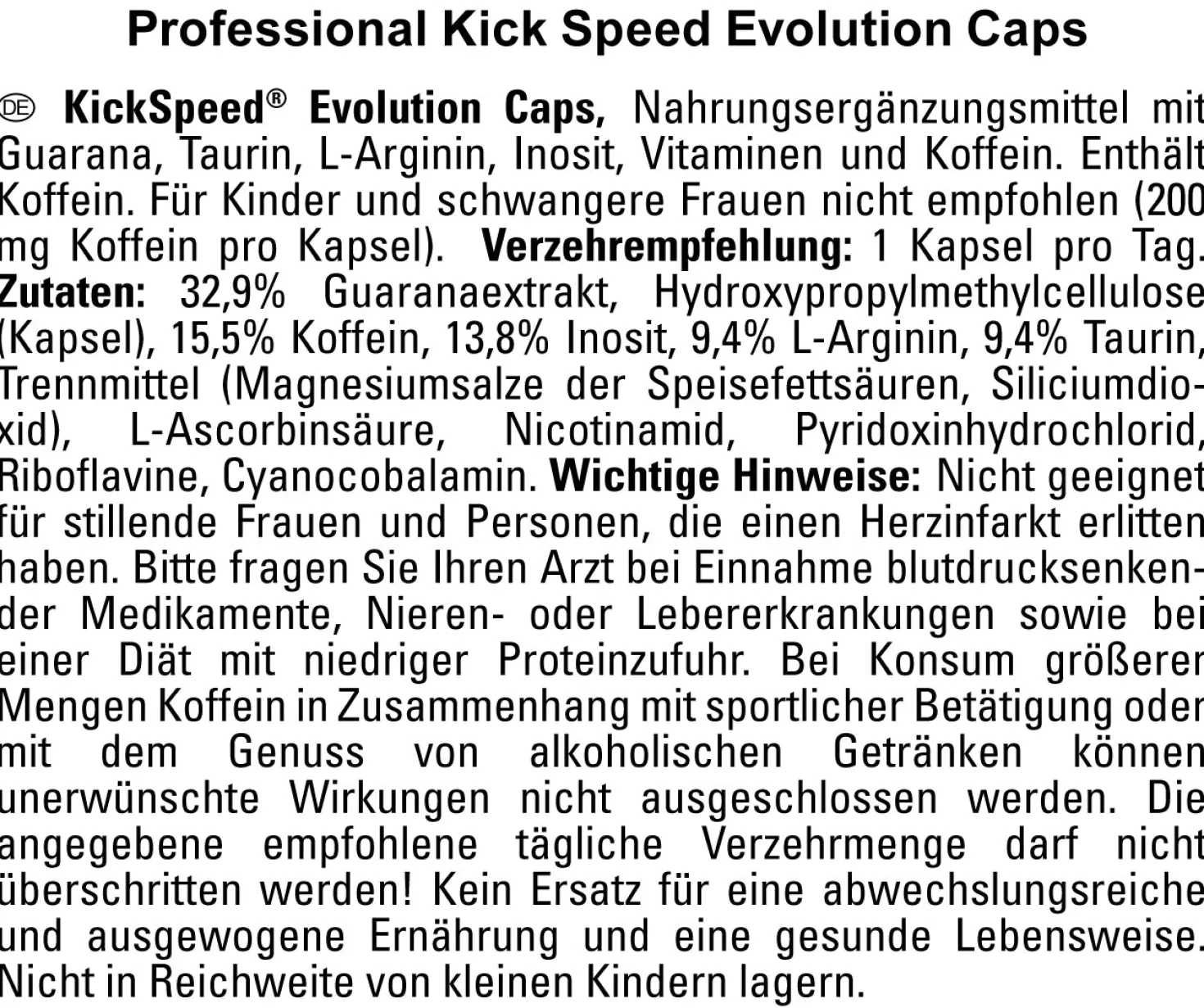 Professional Kick Speed Evolution (80 Kapseln)