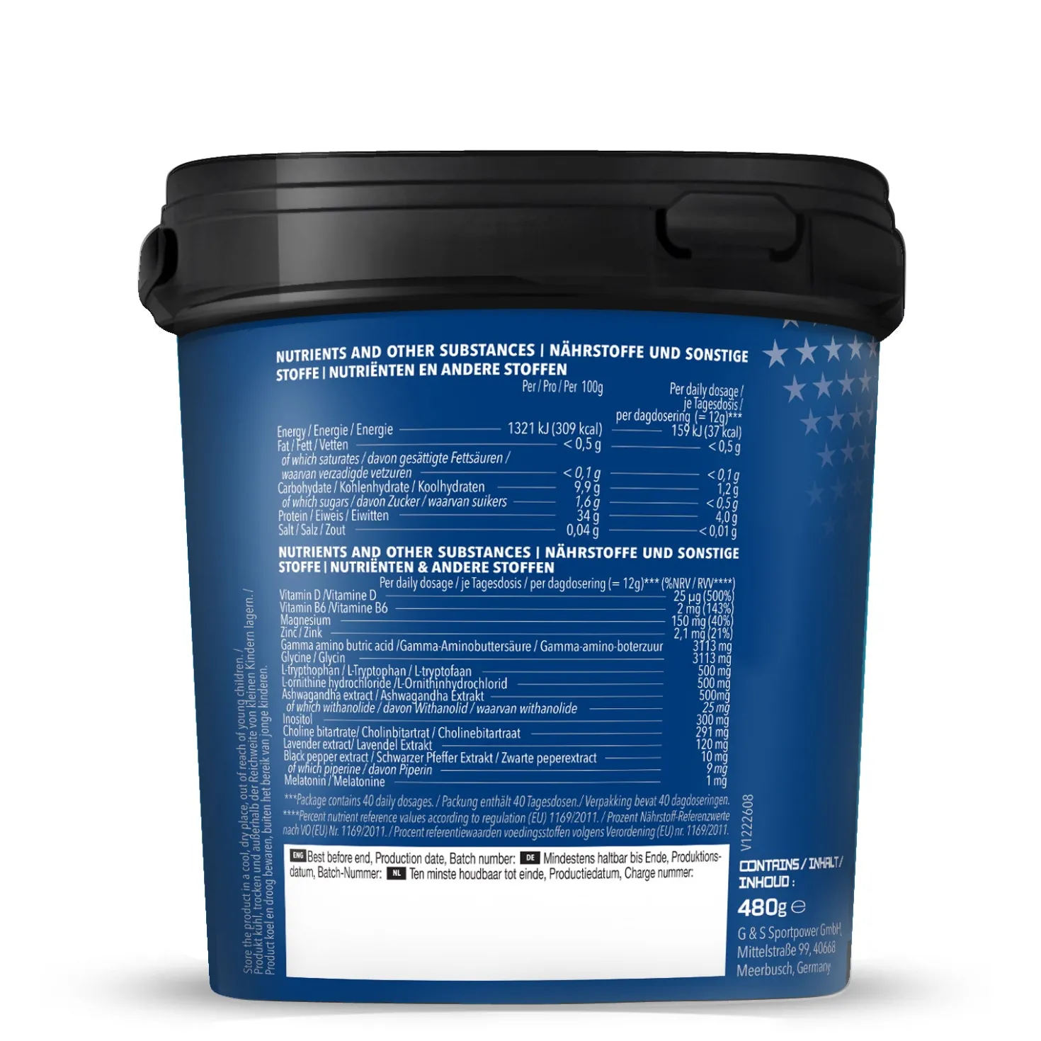 Pro Sleep - Muscle Function & Night Rest - Fruit Mix Flavor (480g)