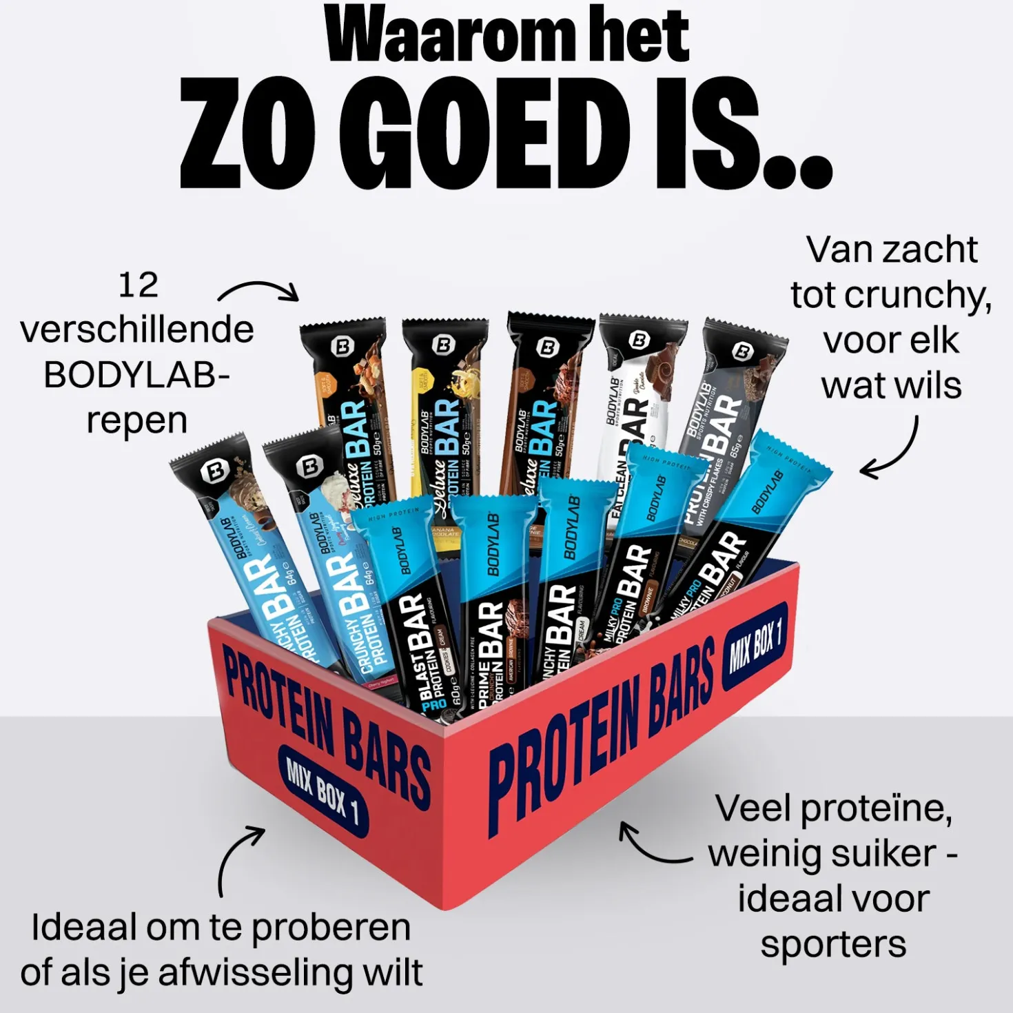 Protein Bar MIX BOX 1 (12x50g-65g)