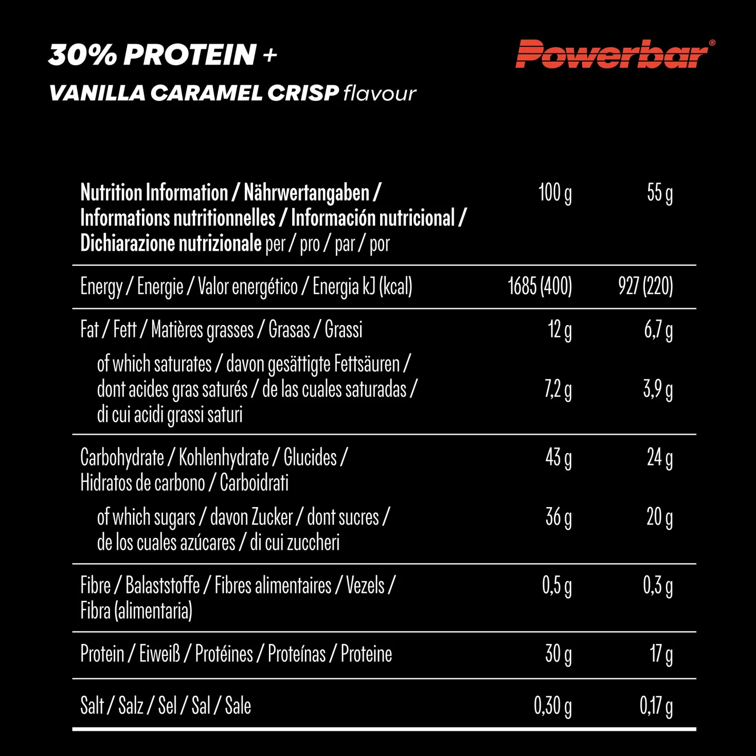 30% Protein+ Bar (15x55g)