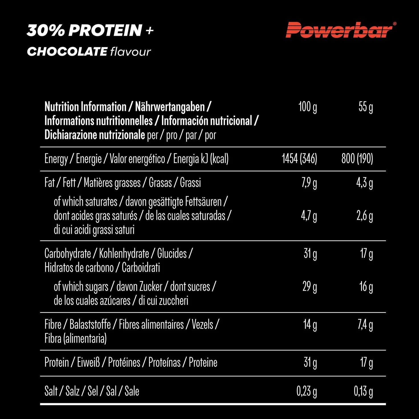 30% Protein+ Bar (15x55g)