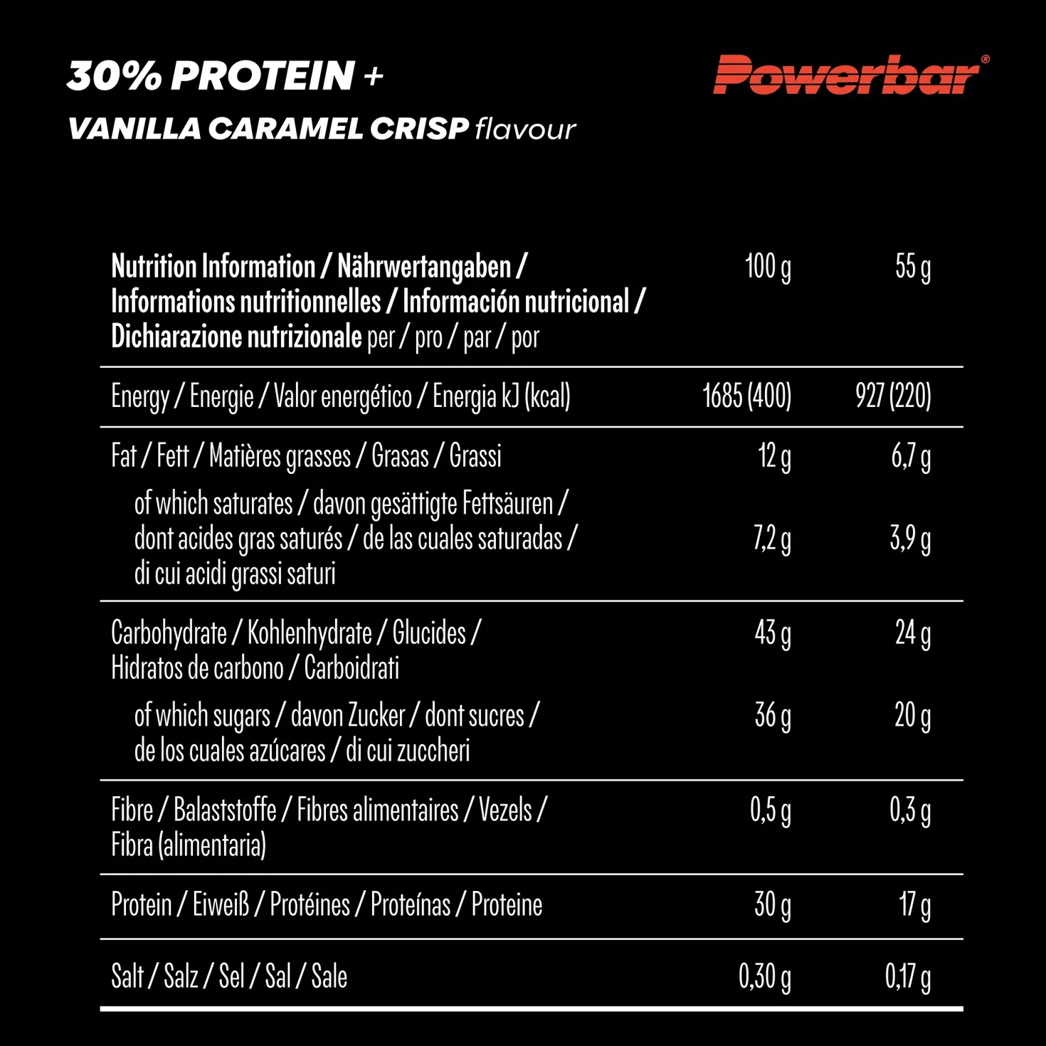 30% Protein+ Bar (15x55g)