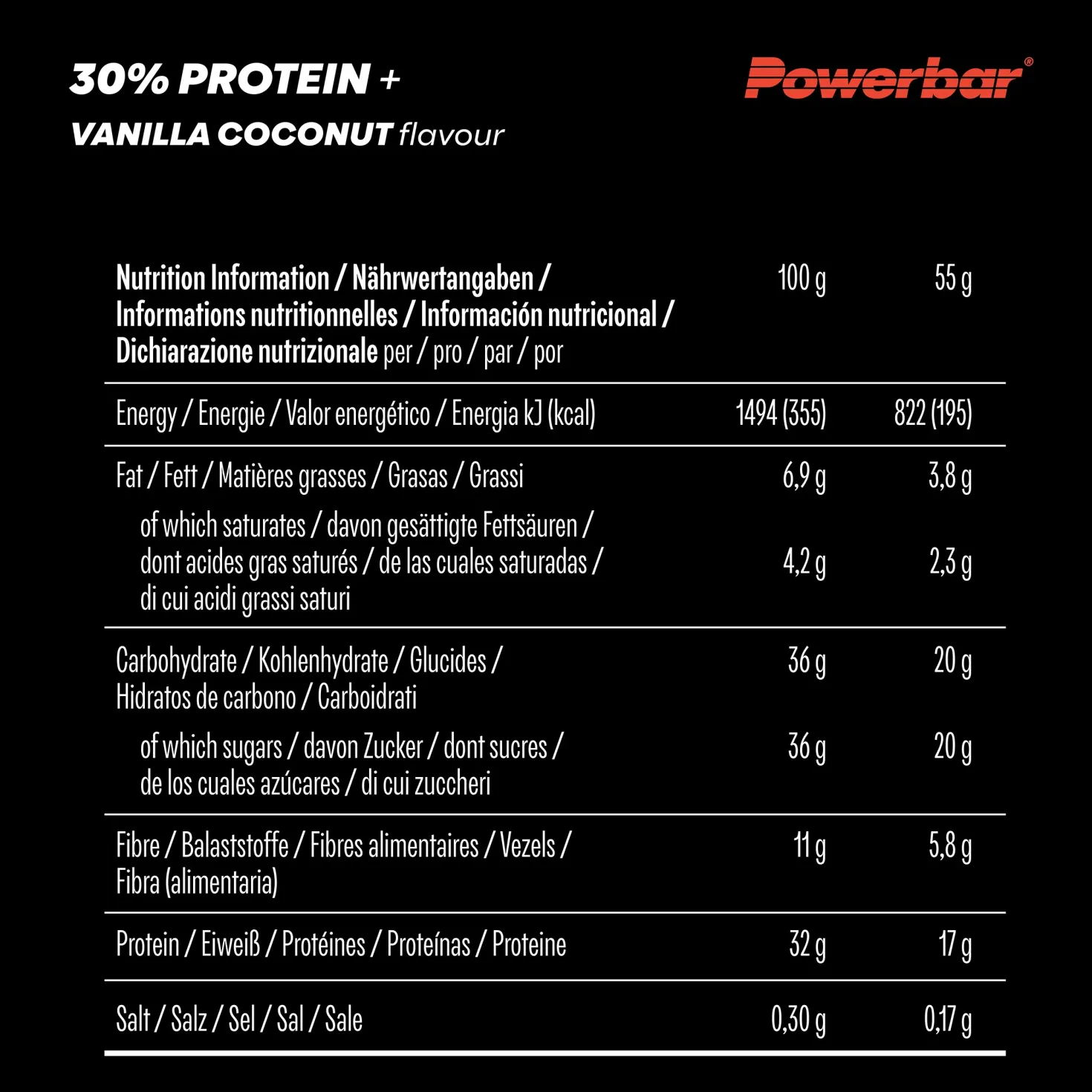 30% Protein+ Bar (15x55g)