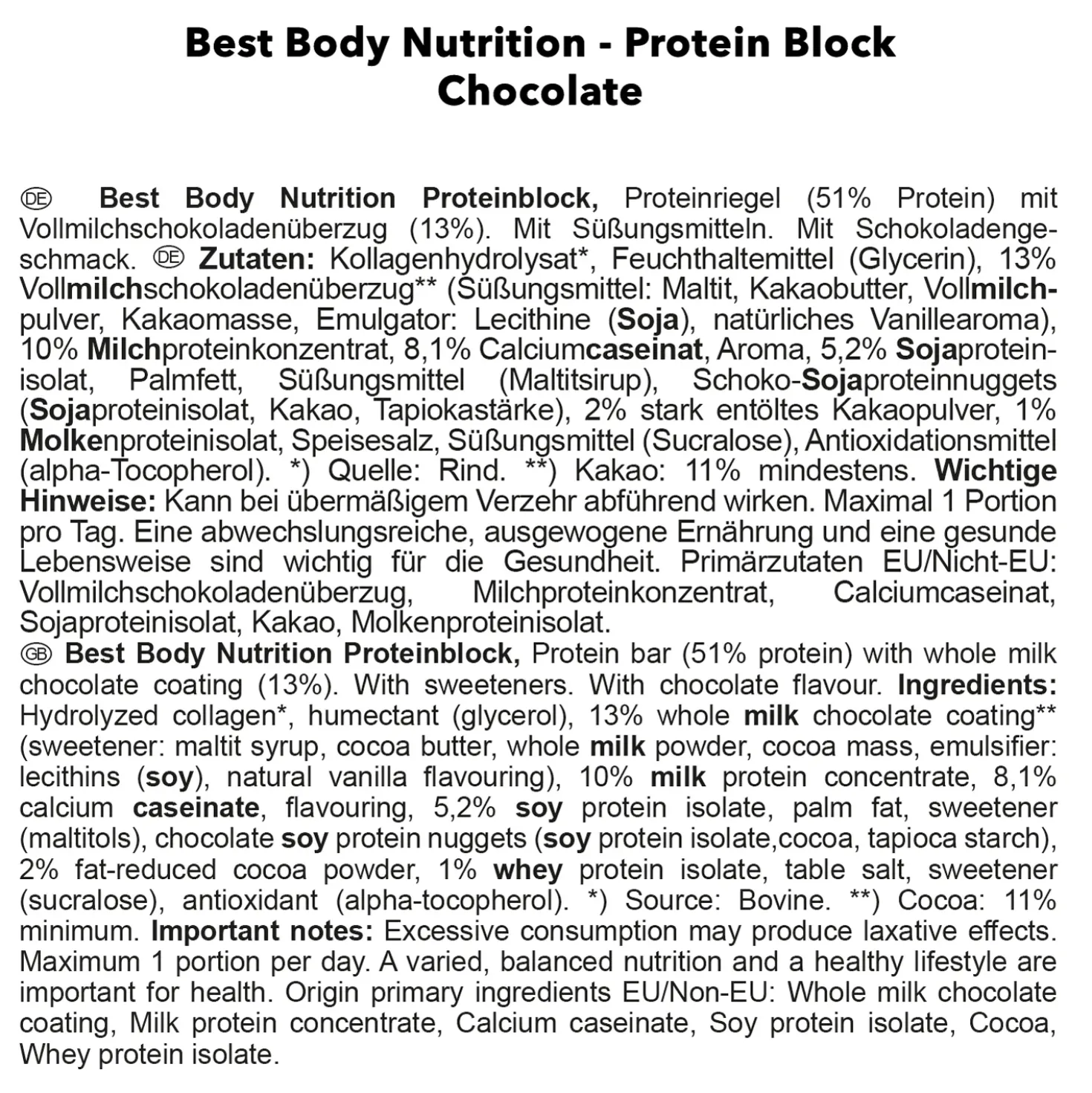 Protein Block (15x90g)