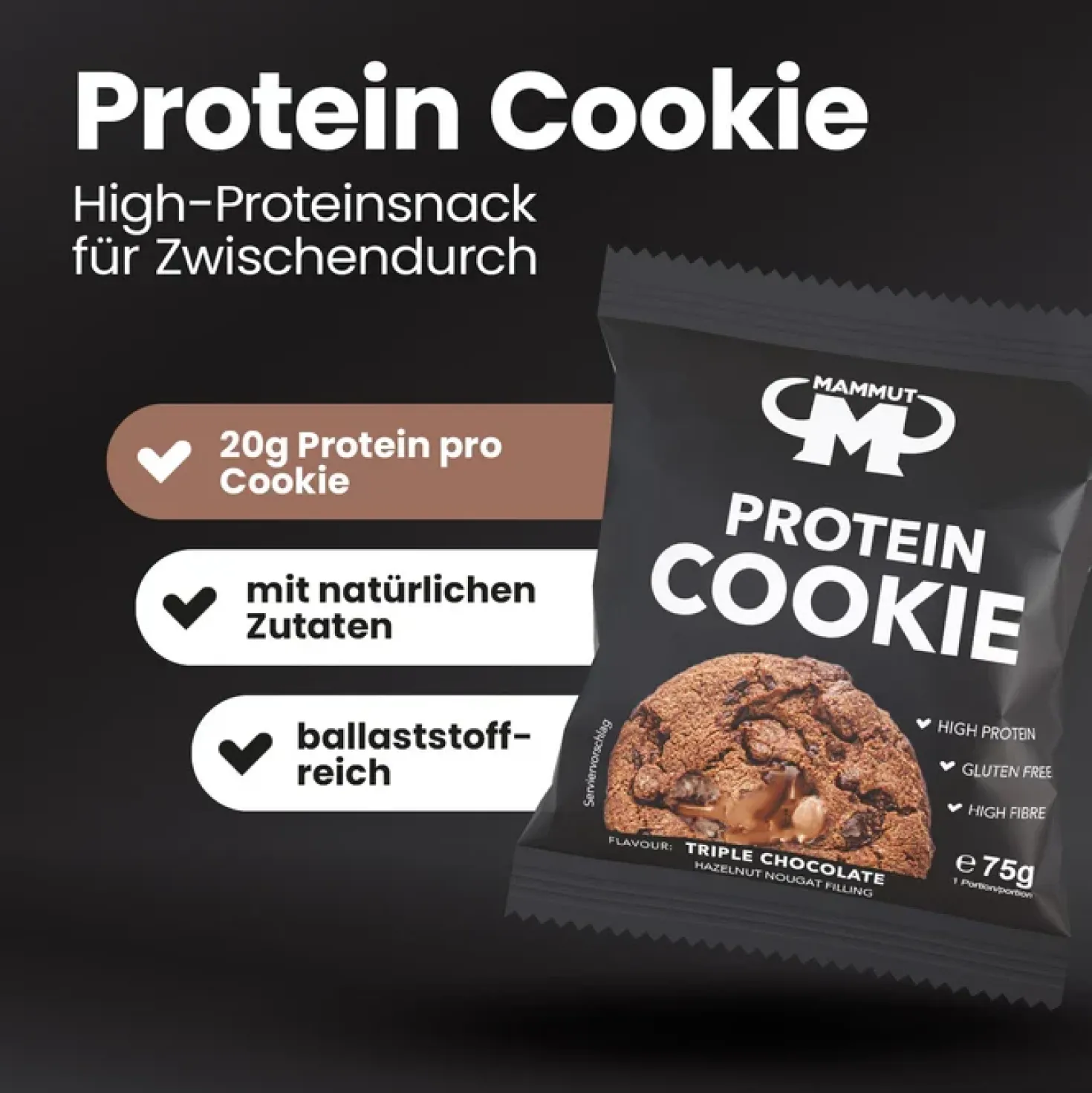 Protein Cookie Triple Chocolate (75g)