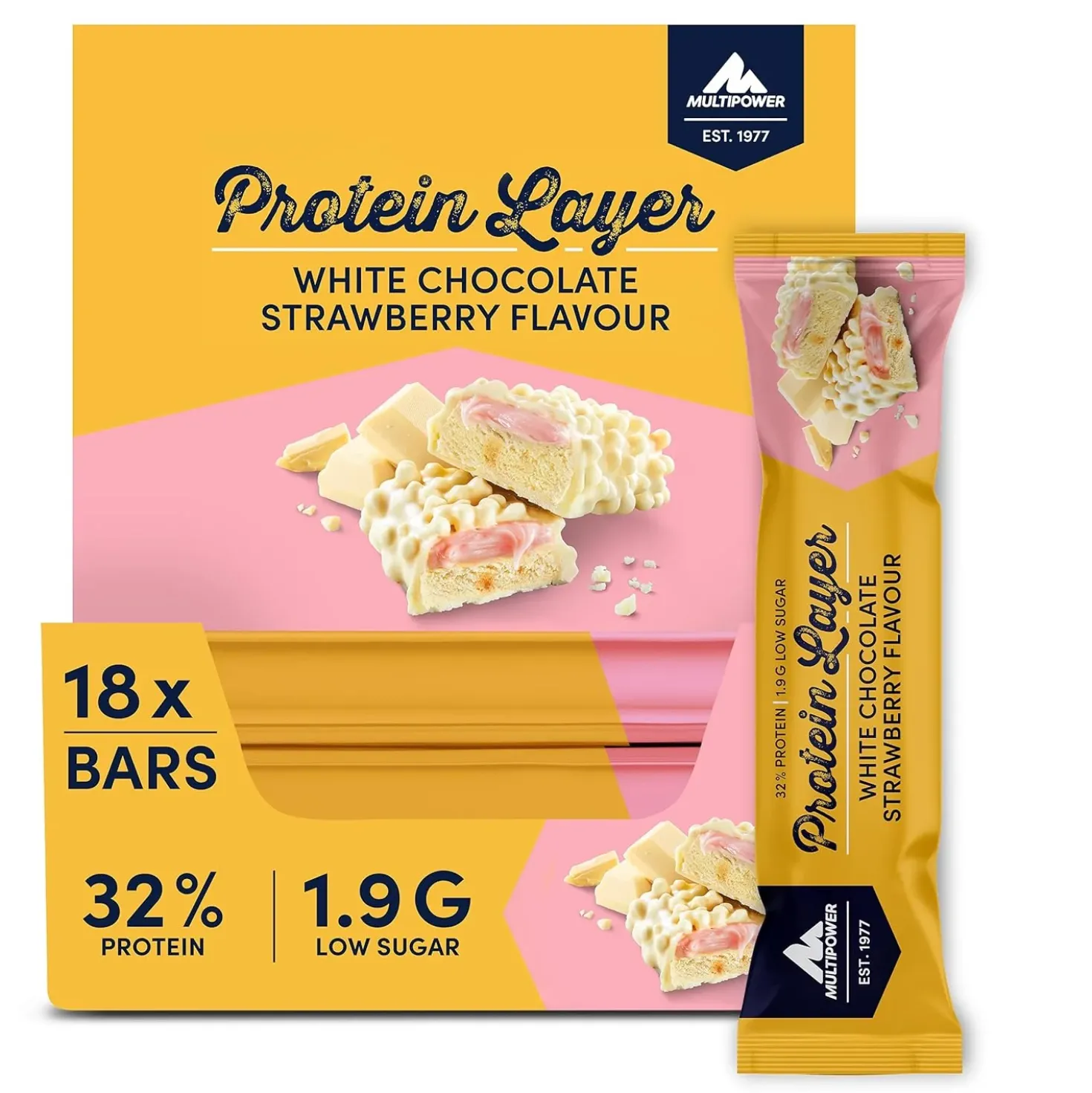 Protein Layer - 18x50g - White Chocolate Strawberry