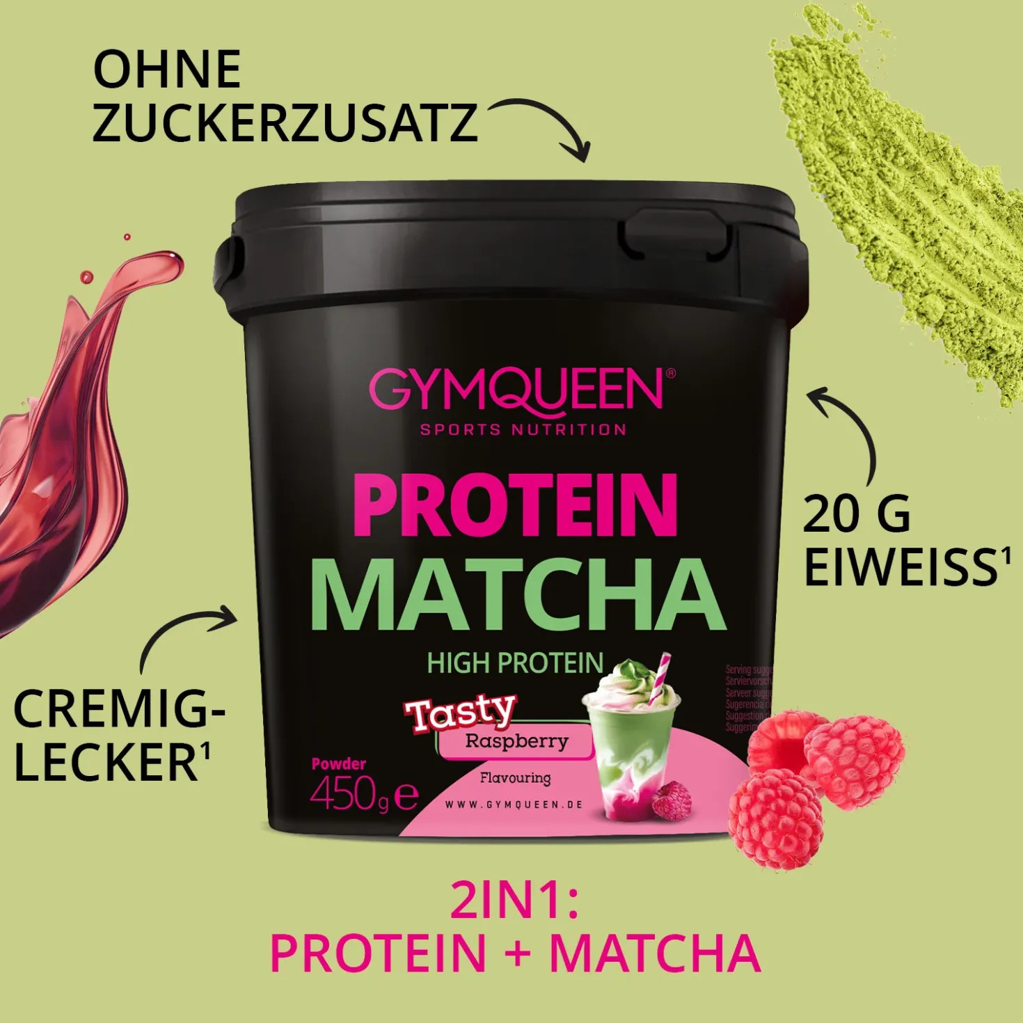 Protein Matcha Raspberry (450g)