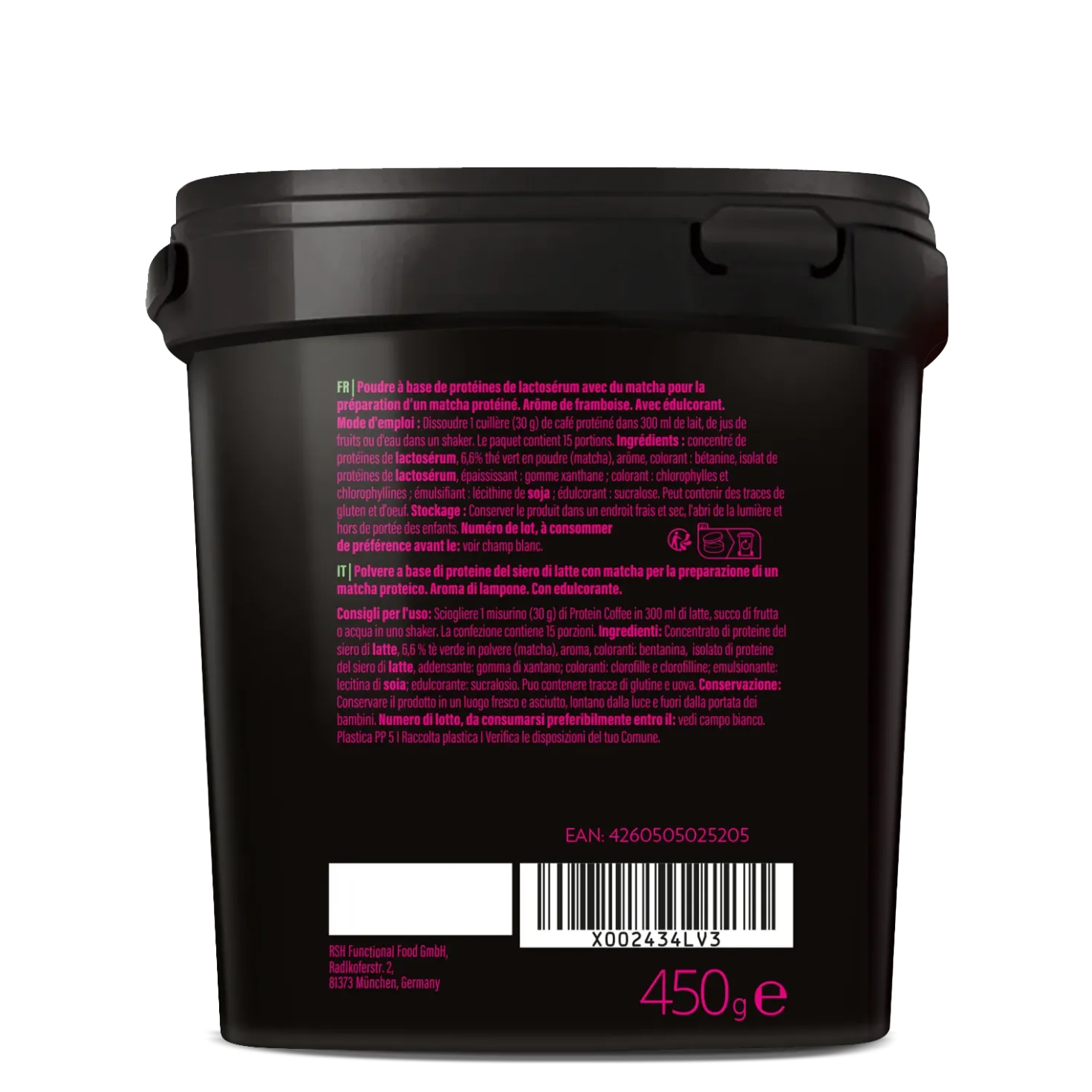 Protein Matcha Raspberry (450g)