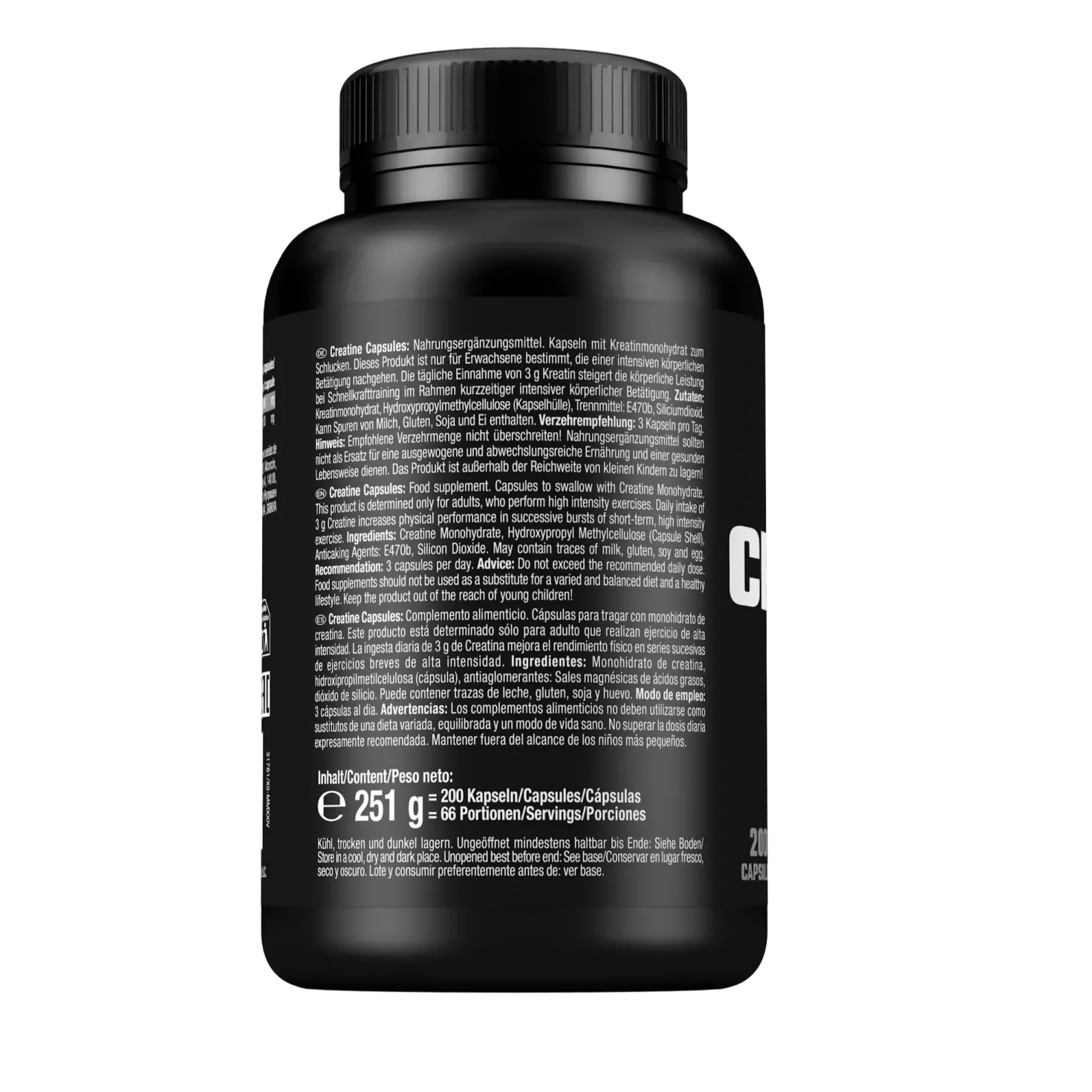 Pure Creatine Creapure® Capsules (200 Kapseln)