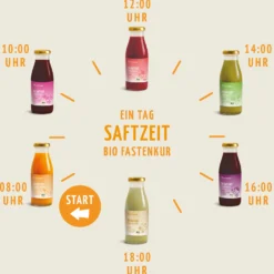 Saftzeit Bio Fastenkur 1-7 Tage (6 Flaschen pro Tag)
