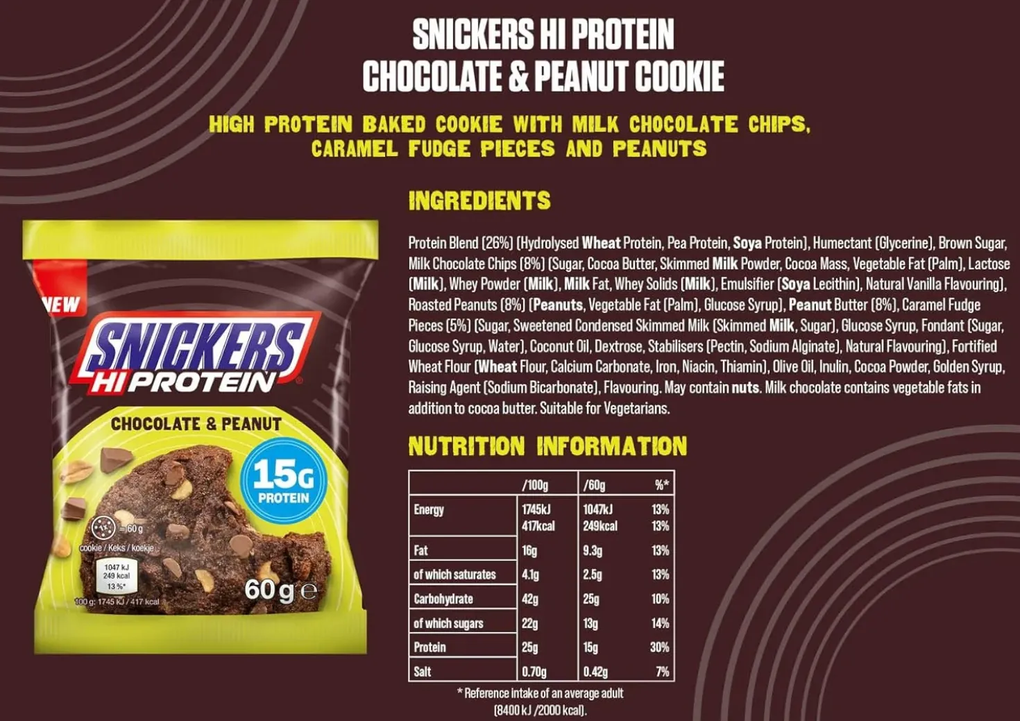 Snickers Hi-Protein Cookie (12x60g)