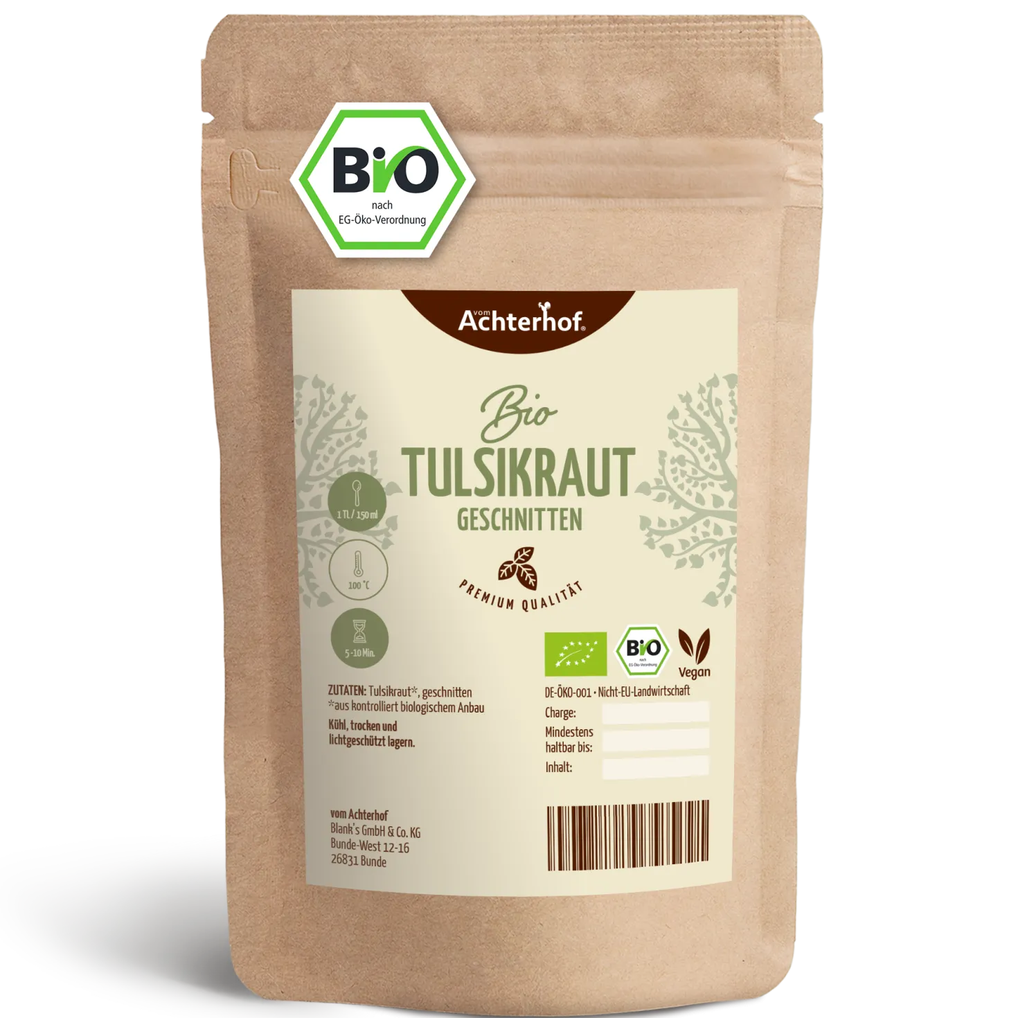 Tulsikraut geschnitten Bio (250g)