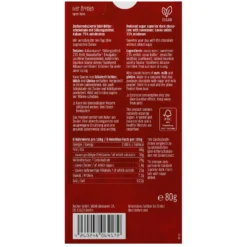 Vegane Edelbitter-Schokolade mit Xylit (80g)