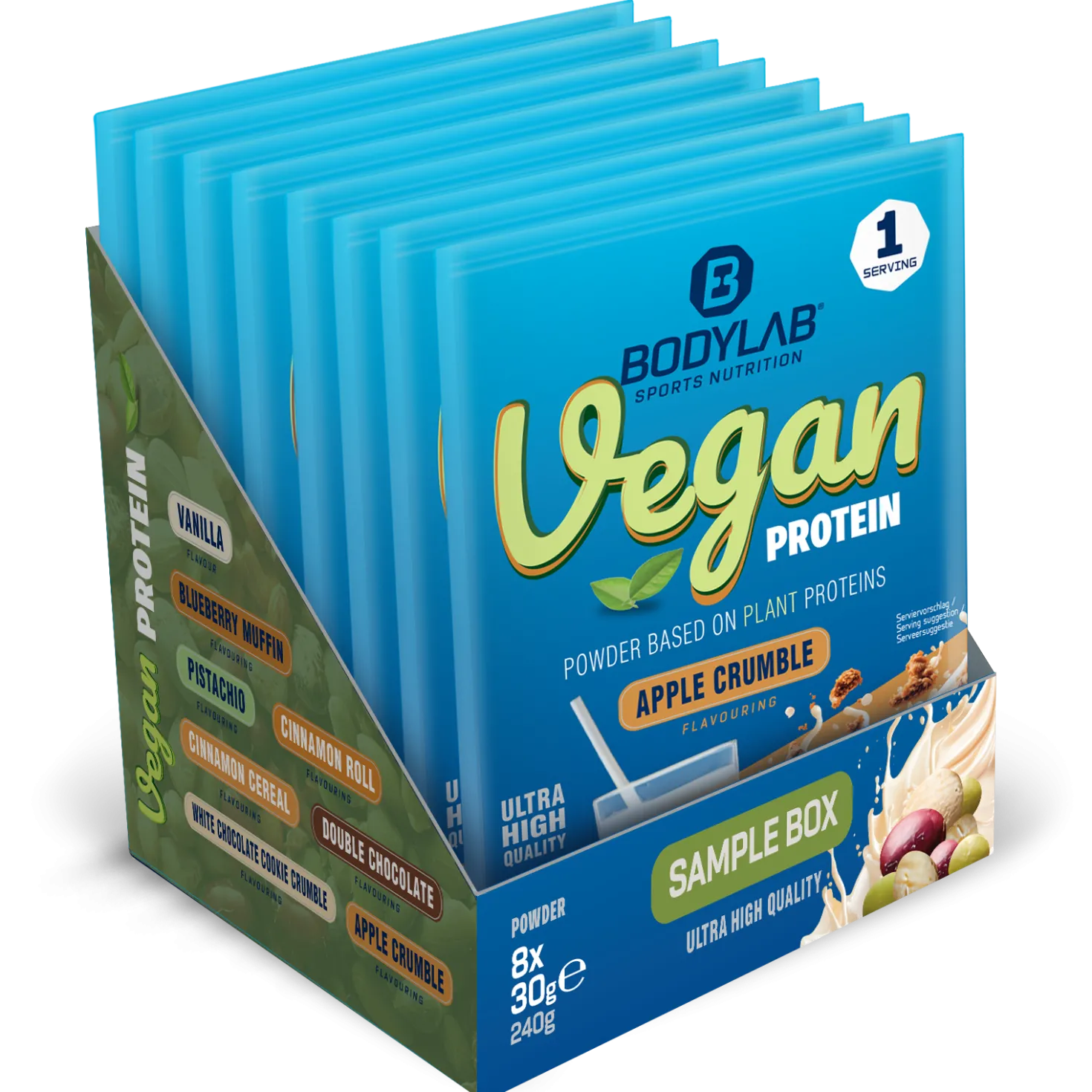 Vegan Protein Probierboxen (8 Proben je 30g)