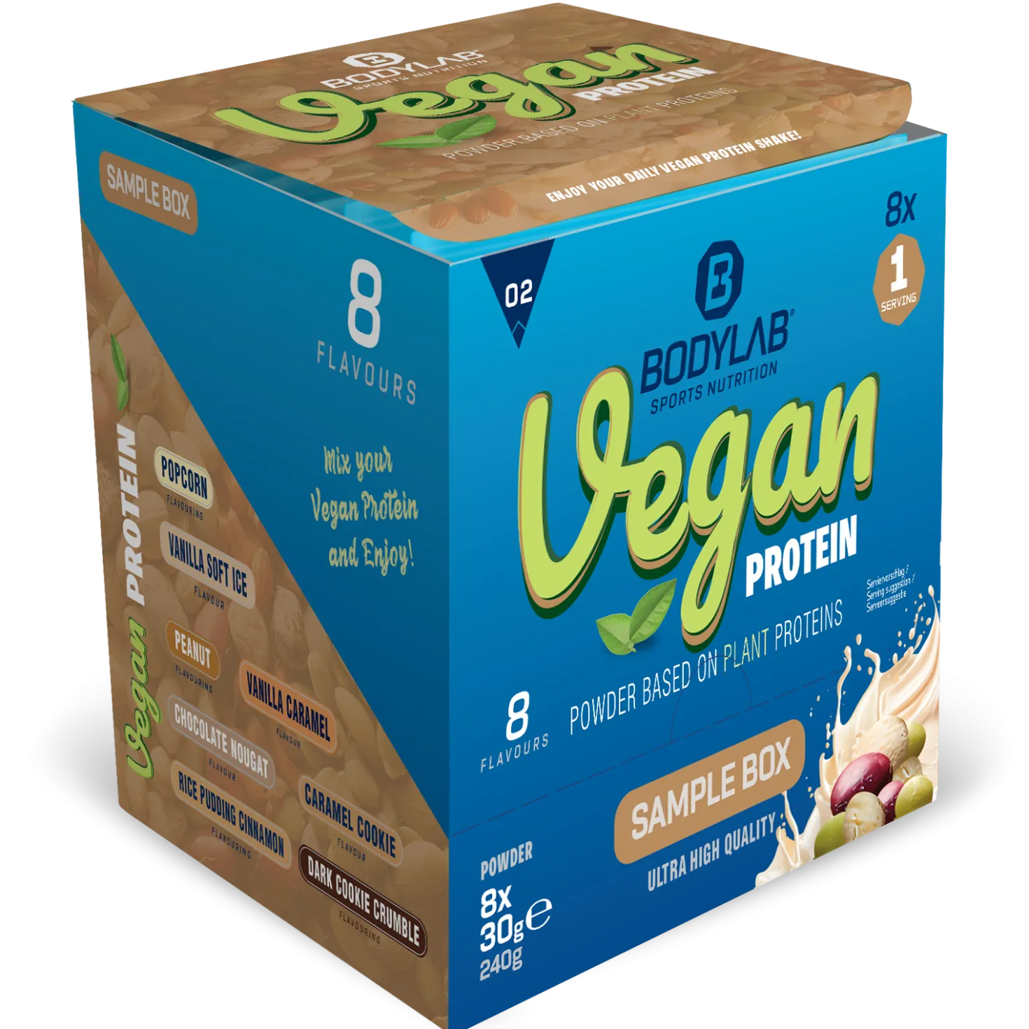 Vegan Protein Probierboxen (8 Proben je 30g)