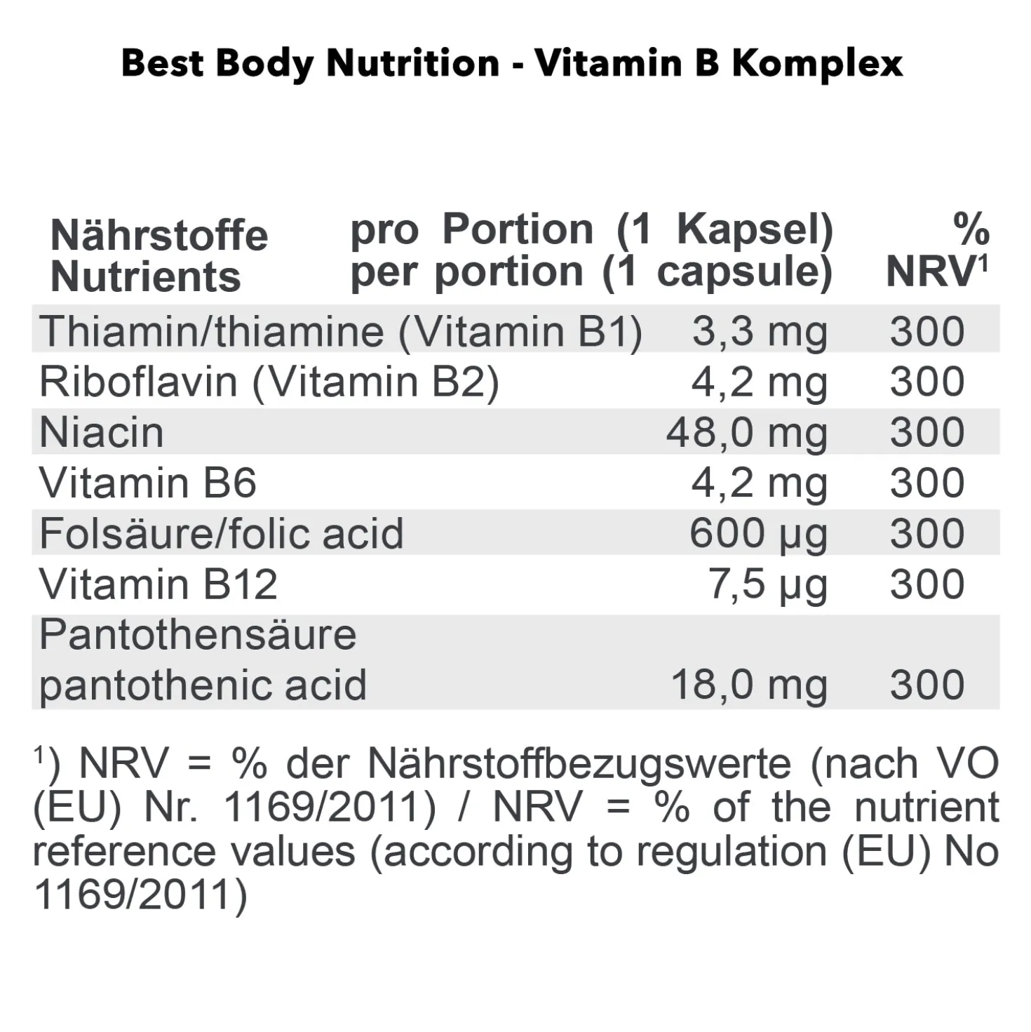 Vitamin B Komplex (100 Kapseln)