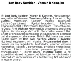 Vitamin B Komplex (100 Kapseln)