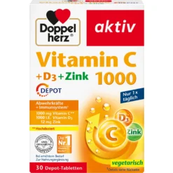 Vitamin C 1000 + D3 + Zink Depot (30 Tabletten)