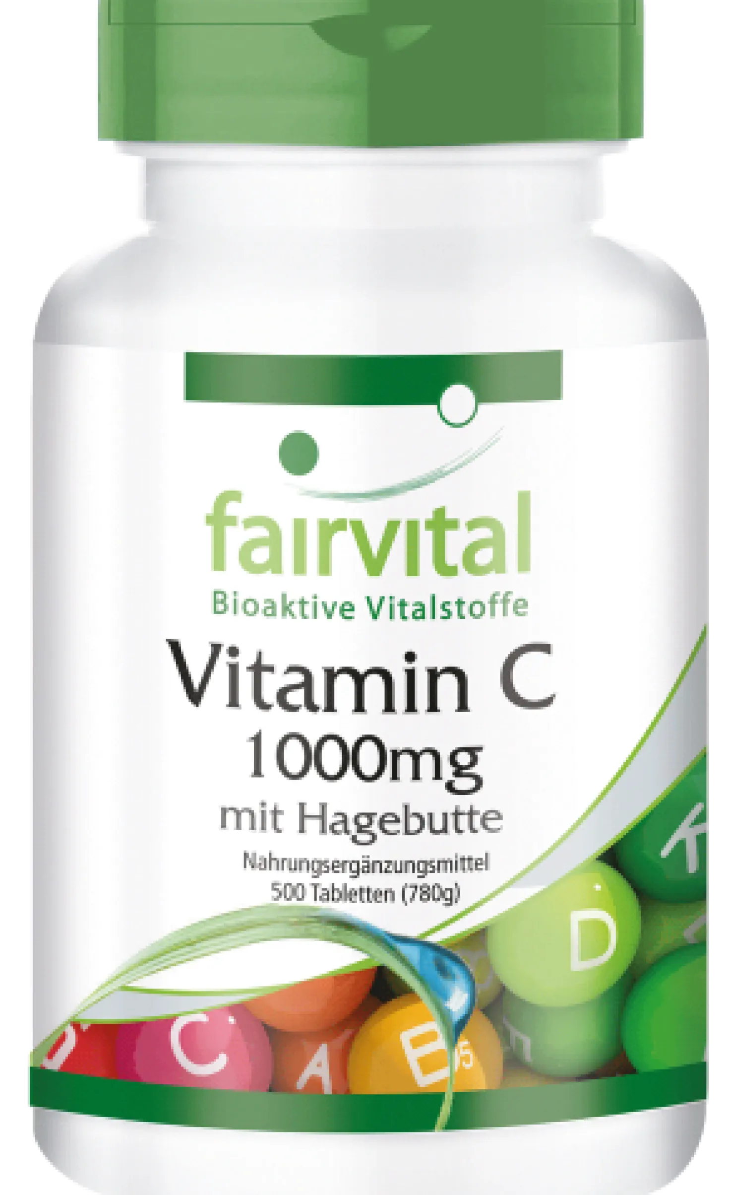 Vitamin C 1000mg mit Hagebutten (500 Tabletten)
